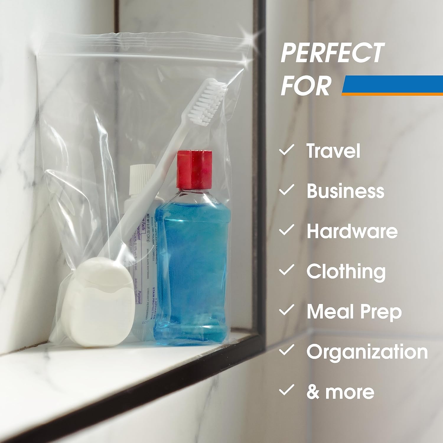 Spartan Industrial – Bolsas de polietileno de plástico transparente con cierre de cremallera de 12 x 15 pulgadas (250 unidades) de 4 mil de grosor,