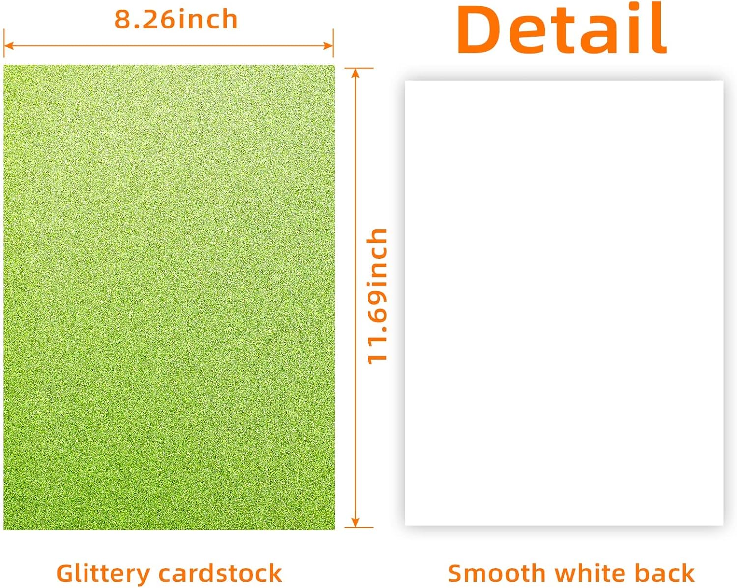 Papel de cartulina con purpurina, 30 hojas de papel con purpurina de 8.82 ozm, papel de manualidades brillante A4 de primera calidad, cartulina de 6