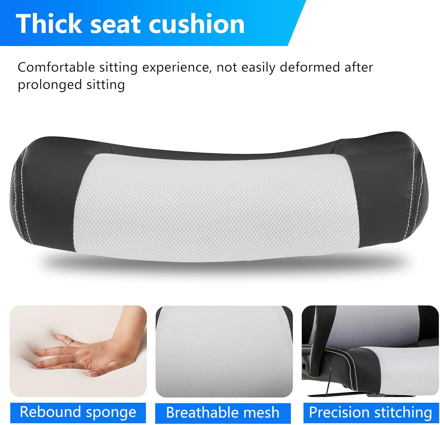 PayLessHere Silla de oficina para videojuegos, soporte ajustable ergonómico de piel sintética, silla de masaje lumbar para carreras, reposacabezas y