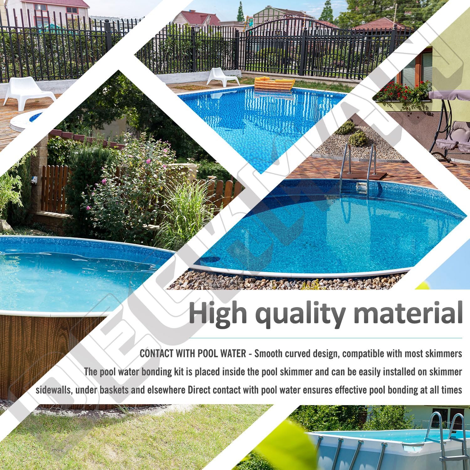 Kits de unión de piscinas sobre el suelo, compatibles con la mayoría de los desnatadores, los kits de unión de piscina sobre el suelo garantizan el
