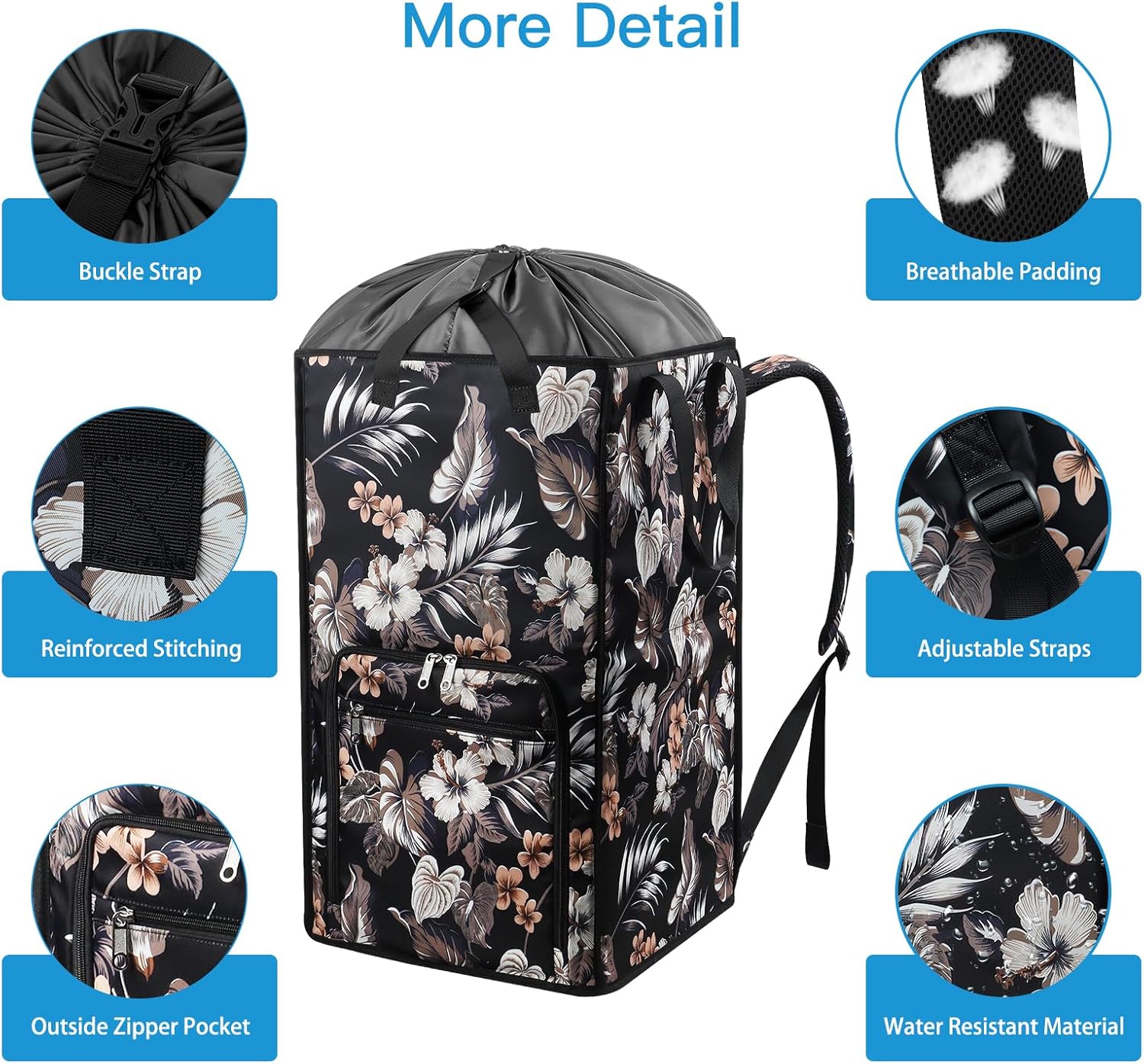 Bukere Mochila de lavandería para estudiantes universitarios, artículos esenciales de habitación, cesta de lavandería extragrande, bolsa de