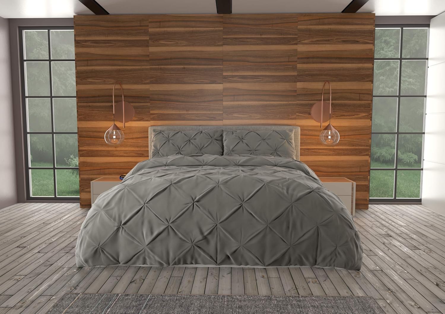Nestl Bedding – Juego de 3 piezas de edredón de microfibra con fundas de almohada