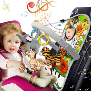 TOYMNI Juguetes de asiento de automóvil para bebés de 6 a 12 meses, juguetes de asiento de automóvil con piano de pedal musical, juguetes de viaje TOYMNI Juguetes de asiento de automóvil para bebés de 6 a 12 meses, juguetes de asiento de automóvil con piano de pedal musical, juguetes de viaje