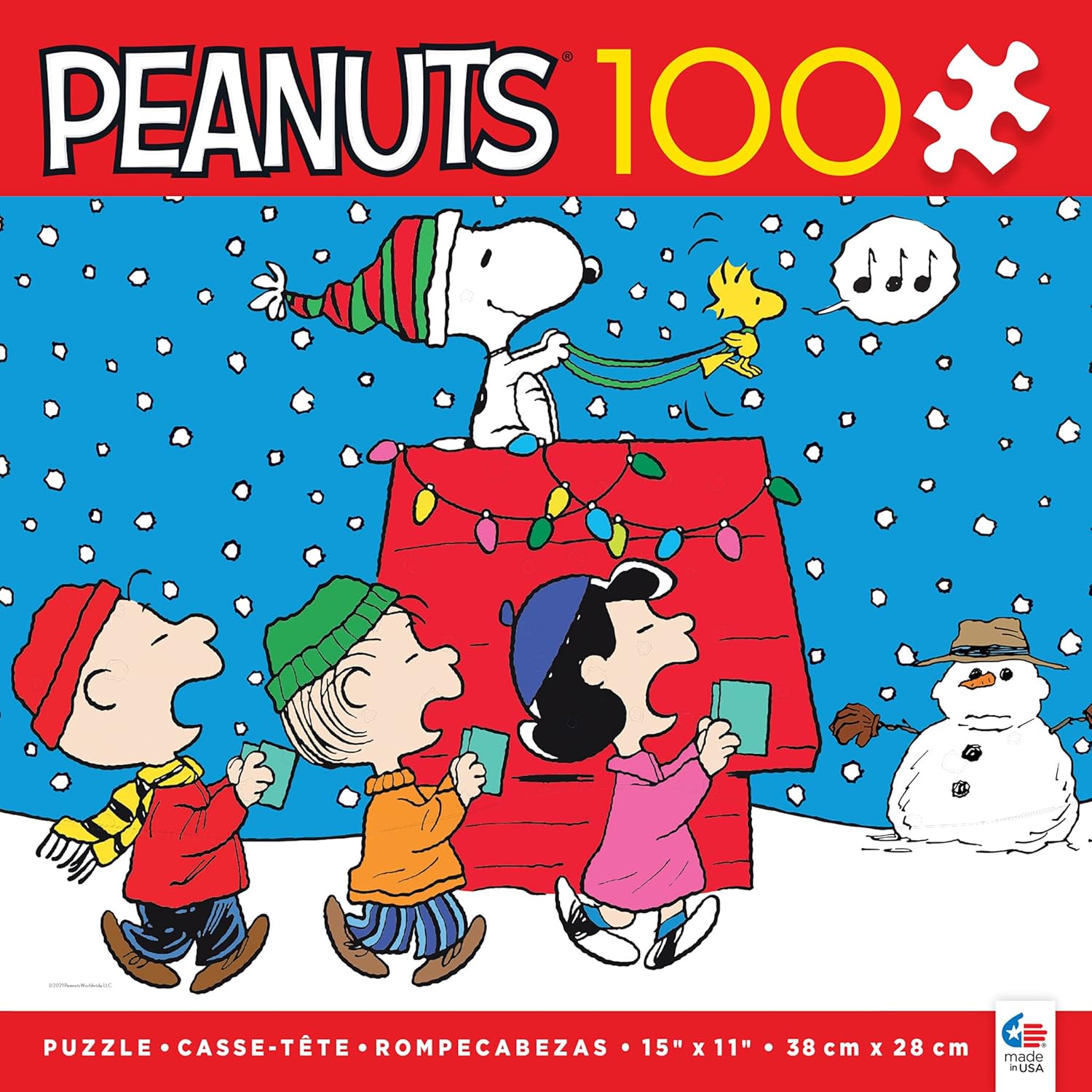 Ceaco – Peanuts – Holiday – Snoopy and The Singers – Rompecabezas de 100 piezas