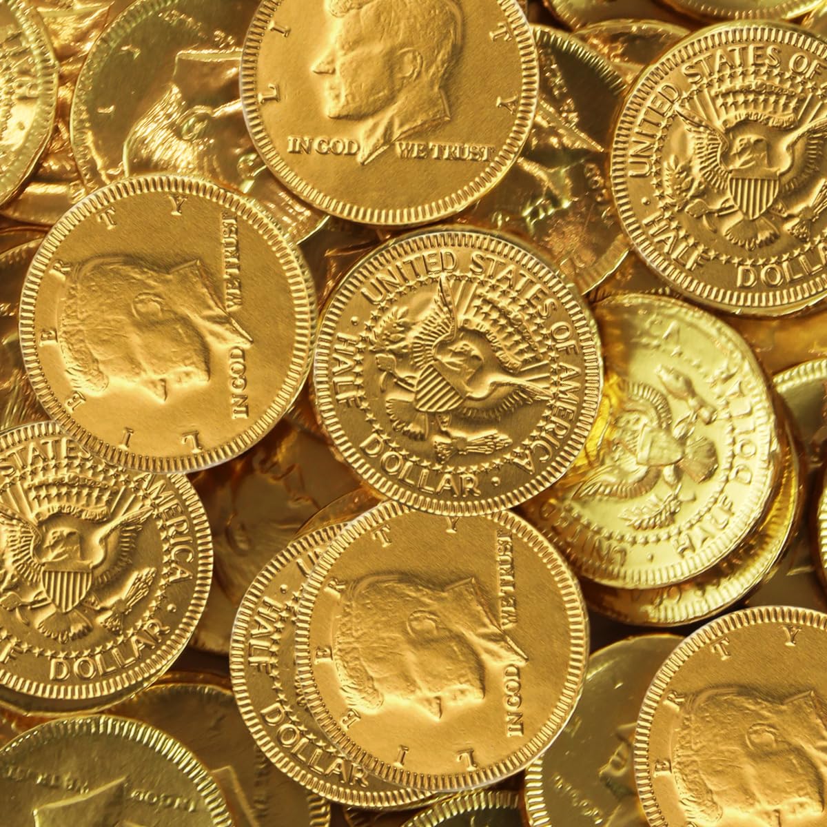 Albert Premier – Monedas de chocolate belga  48 monedas de oro envueltas individualmente, golosinas de chocolate con leche certificado Kosher  para