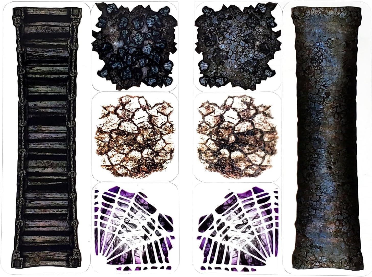 Cuevas – 24 piezas de doble cara para cuevas y terrenos para principiantes y maestros por igual – Objetos de juego de rol para Calabozos y Dragones