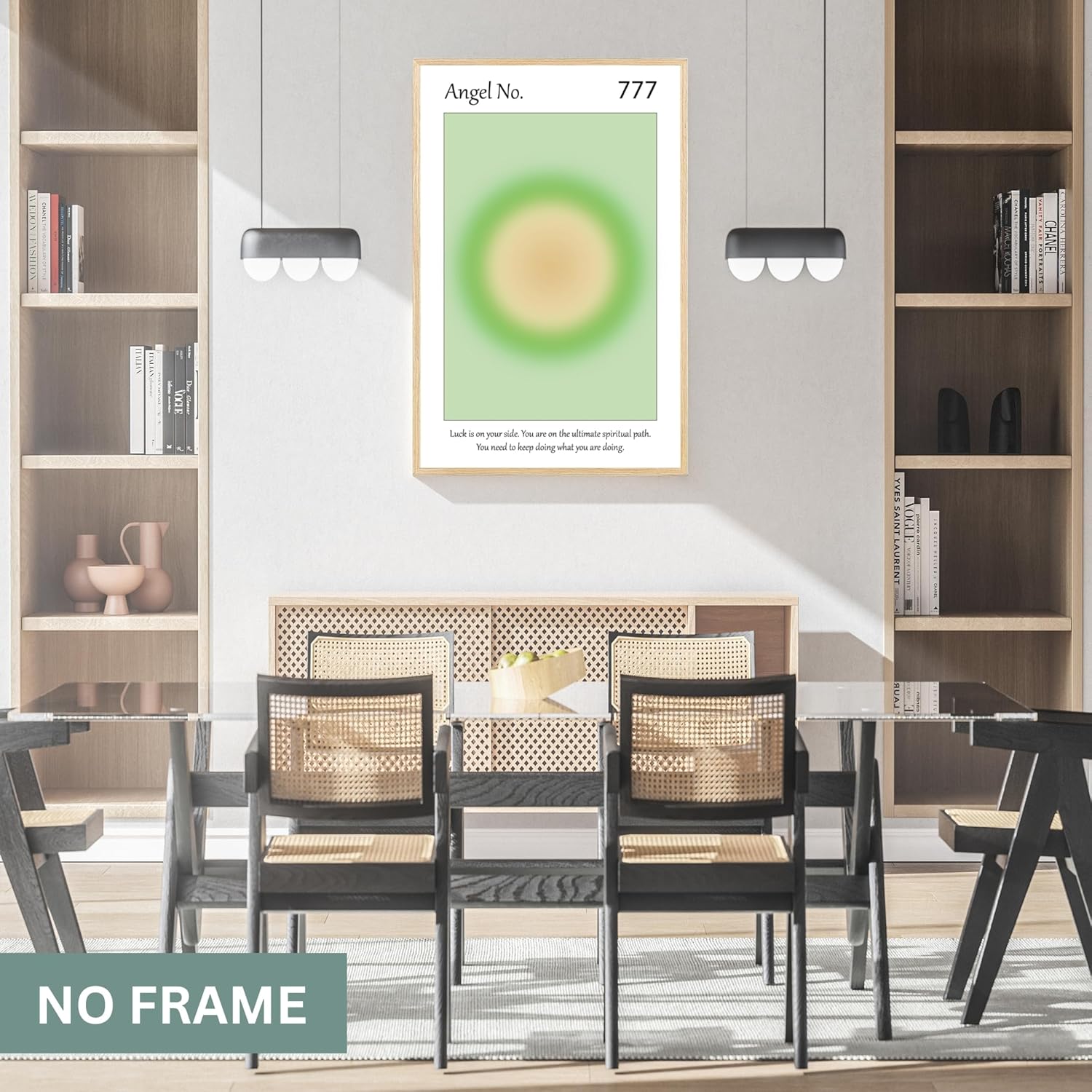777 Angel Number Wall Art Poster, Energy Aura Gradient Posters Print, Spiritual Vibrant Gradient, Astrology, Spirit Guide, Spirituality Poster for