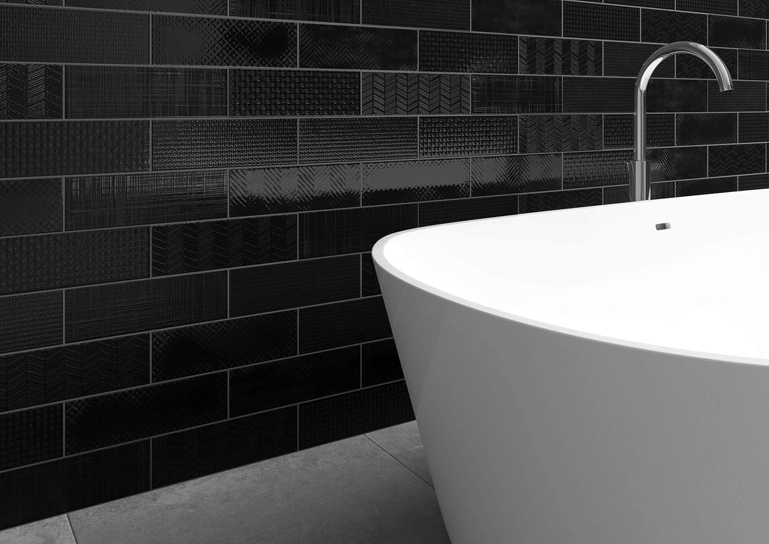 MSI Urbano Ink – Azulejo de pared de metro de cerámica brillante de 4 x 12 pulgadas para baño, cocina, azulejos de pared decorativos y azulejos de