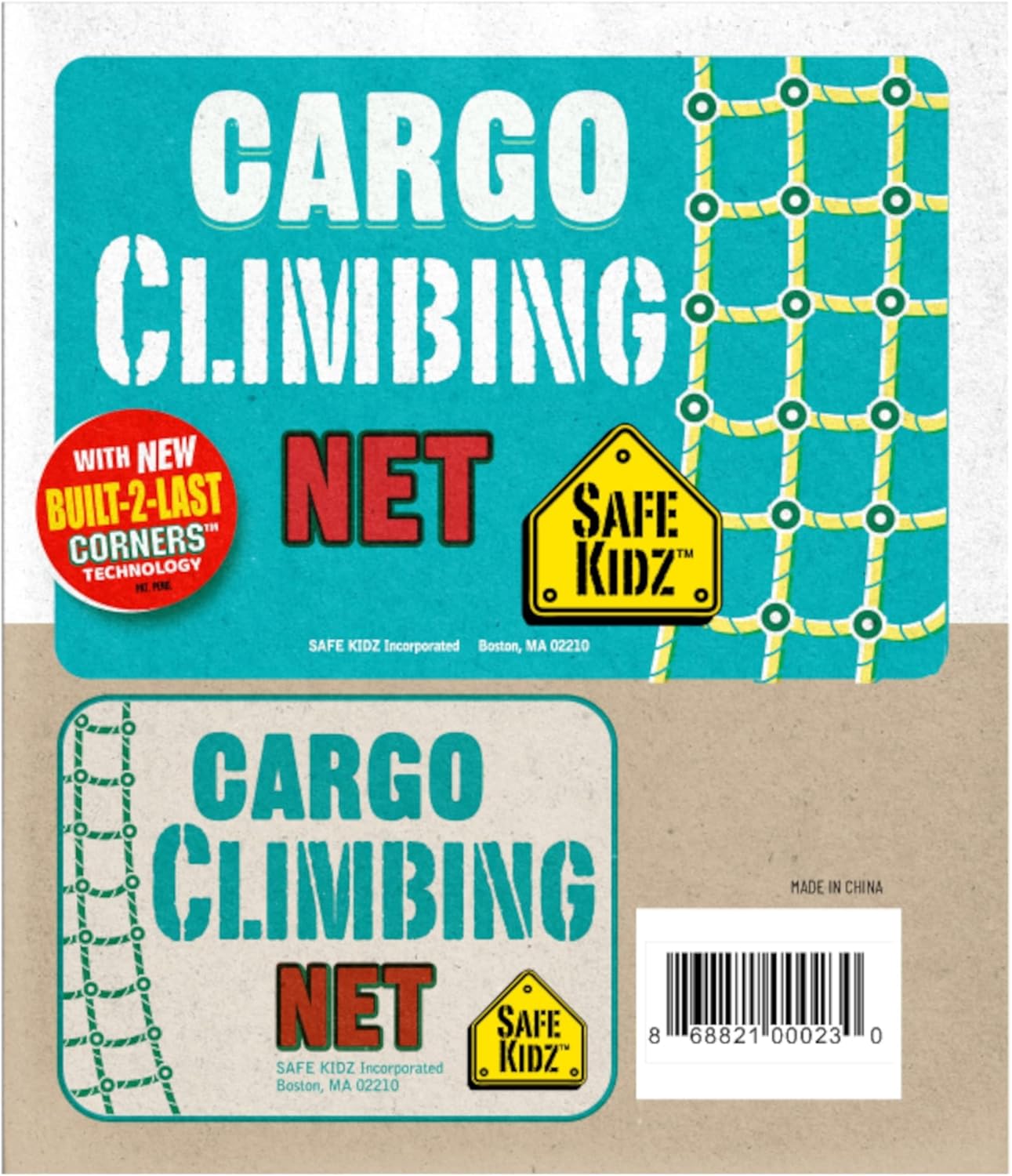 Red de escalada de carga, escalera de cuerda 100% poliéster, 96 pulgadas de largo x 30 pulgadas de ancho + broca e instrucciones (idioma español no
