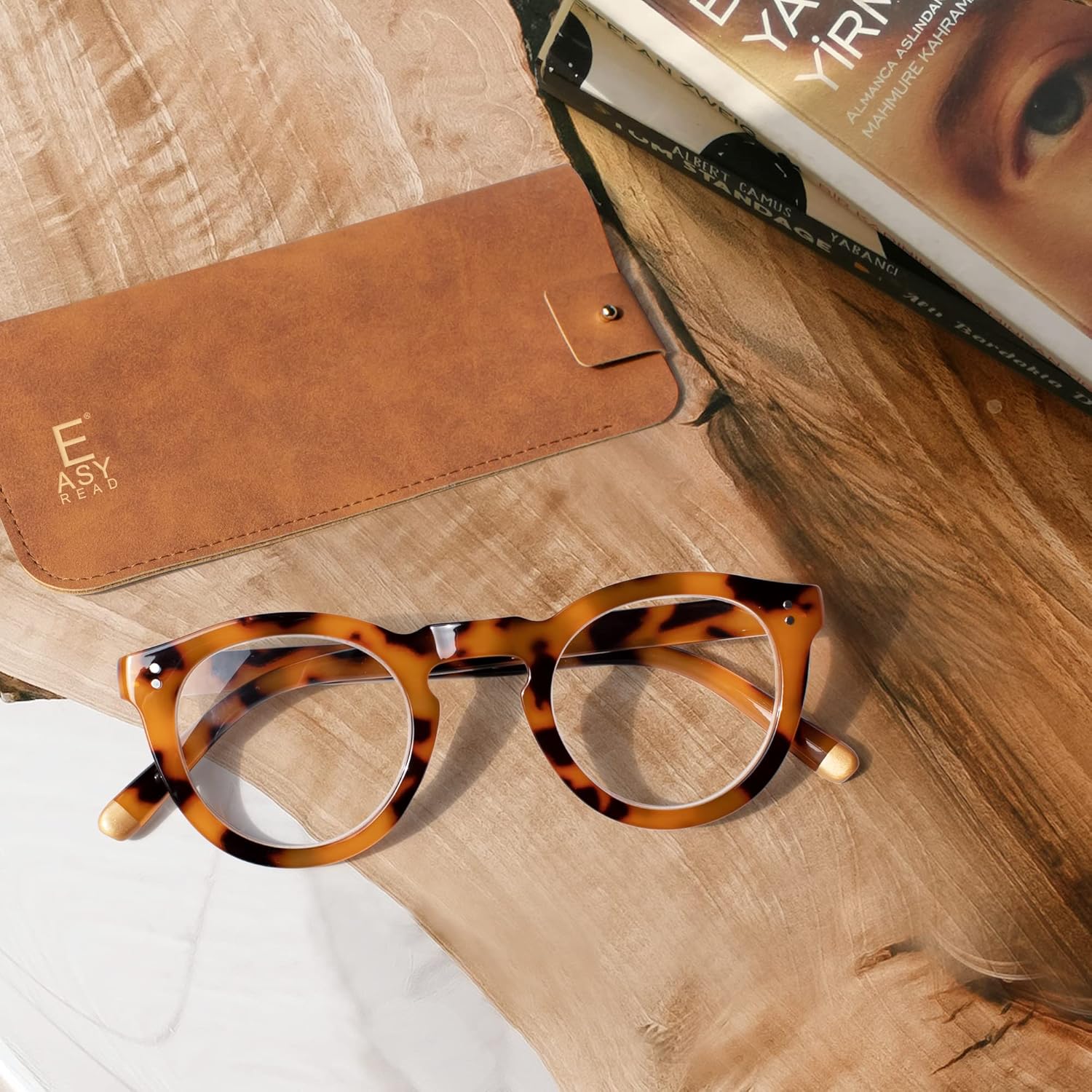 EASY READ Lentes de lectura redondos retro con bloqueo de luz azul para mujer, anti rayos UV, lentes de computadora para mujer