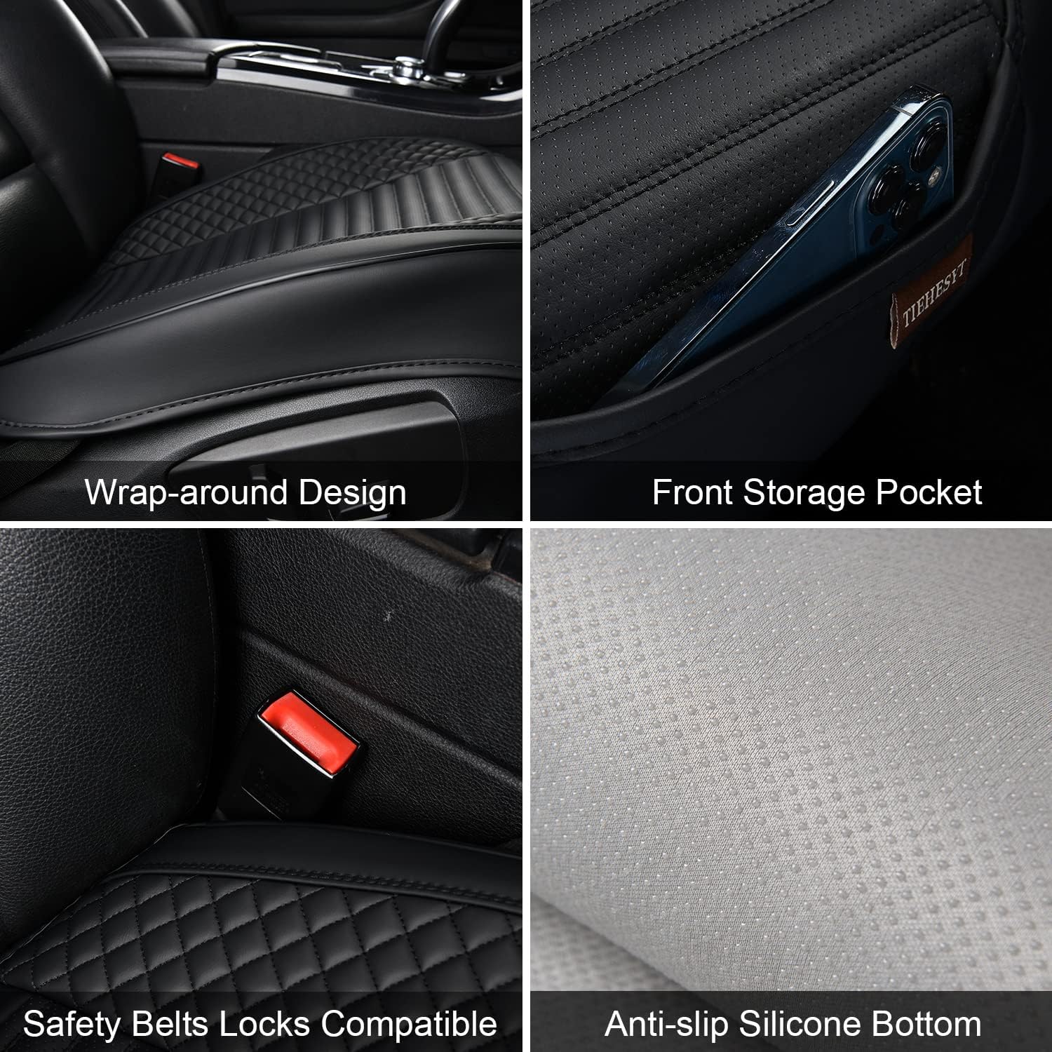 1 fundas de asiento para automóviles, fundas de asiento y accesorios en forma de rayas para automóviles, fundas de asiento de automóvil de piel de