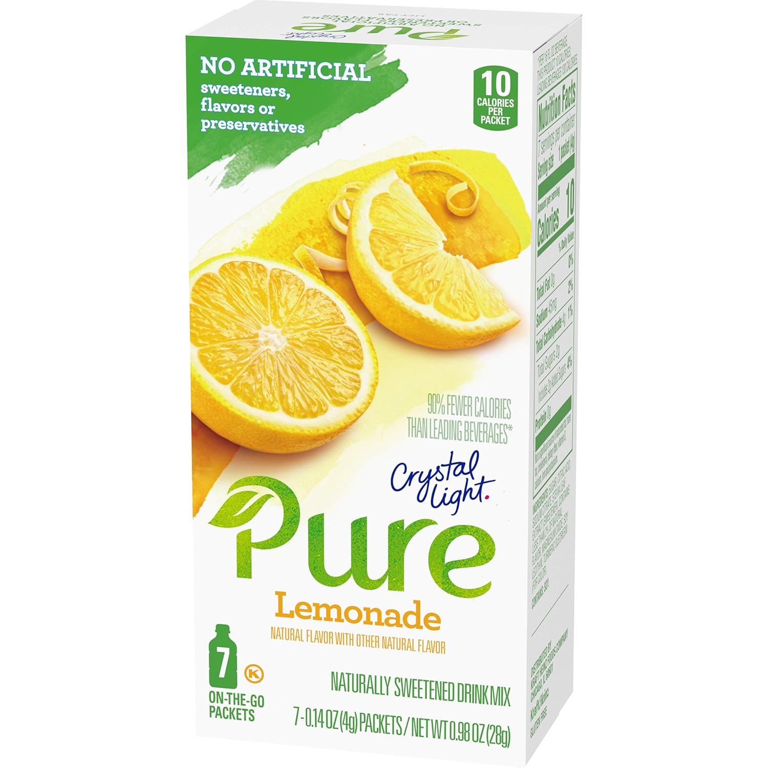Crystal Light Mezcla de bebida en polvo Pure Lemonade On-The-Go 84 unidades