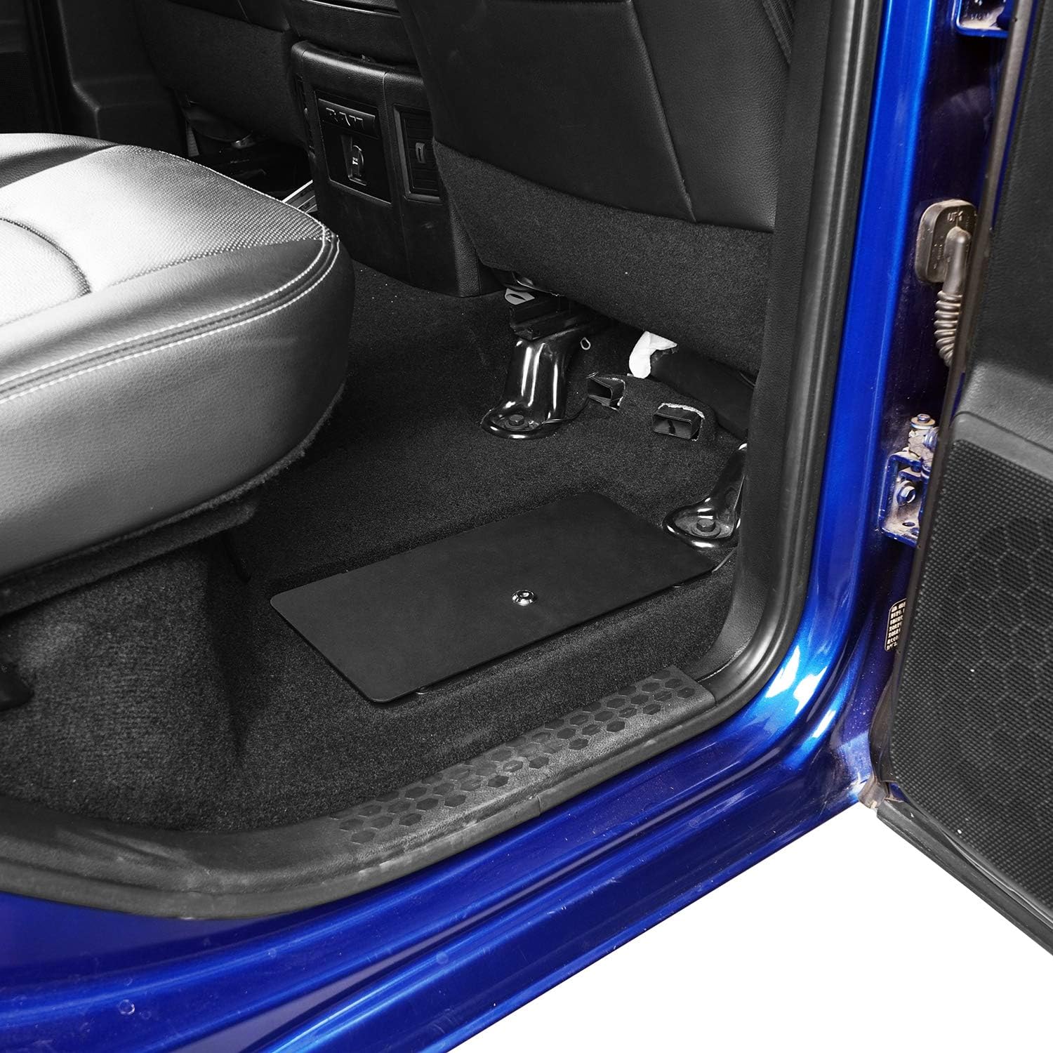 Hooke Road RAM 1500 – Bandeja organizadora de almacenamiento de suelo para asiento trasero caja de seguridad para camioneta 09-18 Dodge RAM 1500.