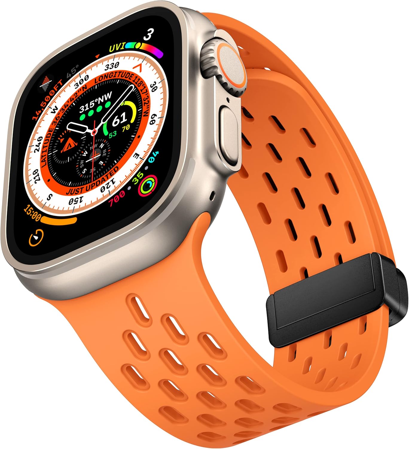 Correa deportiva magnética antisudor para Apple Watch, correas de silicona impermeable y transpirable. Para compatible con iWatch Ultra SE Series