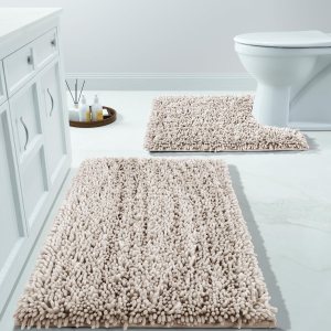 Yimobra Juego de 2 alfombras de baño, lujosas alfombras de baño extra gruesas, tapetes antideslizantes de felpa para el suelo del baño, tapete de Yimobra Juego de 2 alfombras de baño, lujosas alfombras de baño extra gruesas, tapetes antideslizantes de felpa para el suelo del baño, tapete de