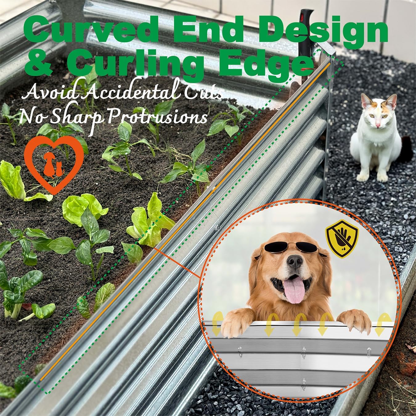 Products – Cama de jardín elevada de metal para exteriores de 4 x 3 x 2 pies, jardinera de raíces profundas para verduras, flores, hierbas y guantes
