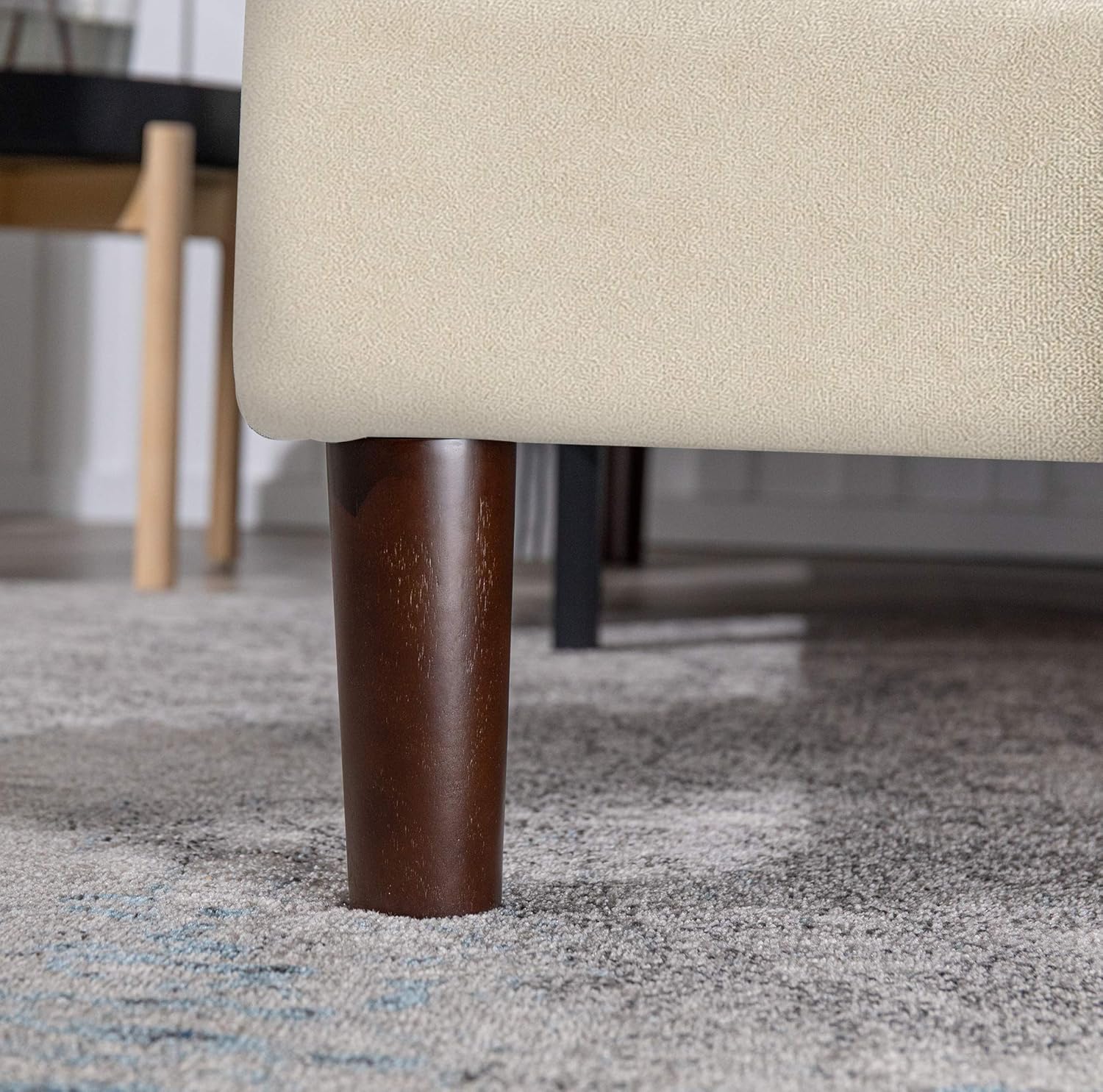 ZINUS Shalini – Base de cama tapizada con plataforma, base de colchón, soporte de listones de madera, no necesita somier, fácil montaje, color
