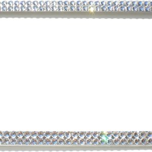 Marco de matrícula de cristal para motocicleta de 2 filas con cristales de Swarovski Marco de matrícula de cristal para motocicleta de 2 filas con cristales de Swarovski