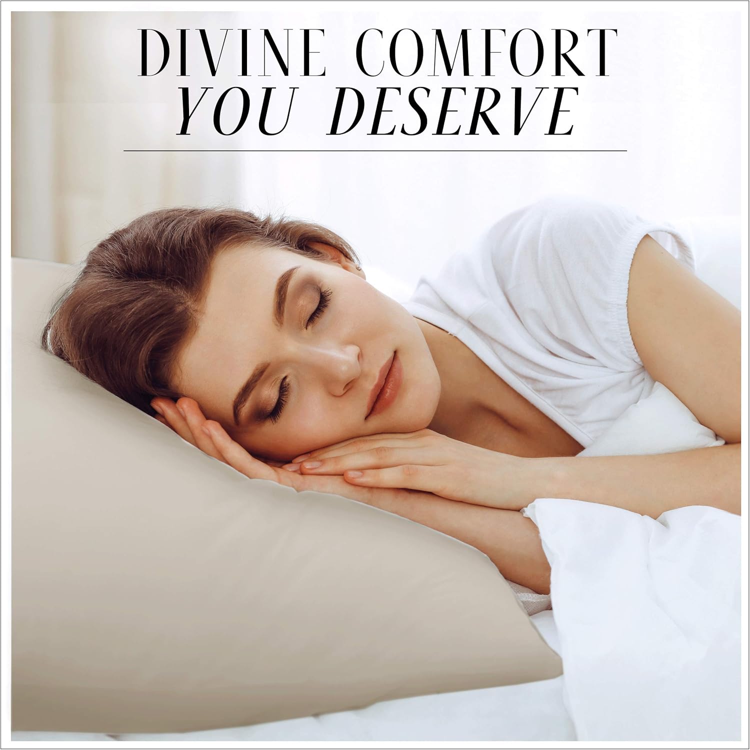 Italian Luxury Funda de almohada corporal, suave funda de almohada larga de microfibra de 21 x 60 pulgadas sin cremallera, se adapta a almohadas de