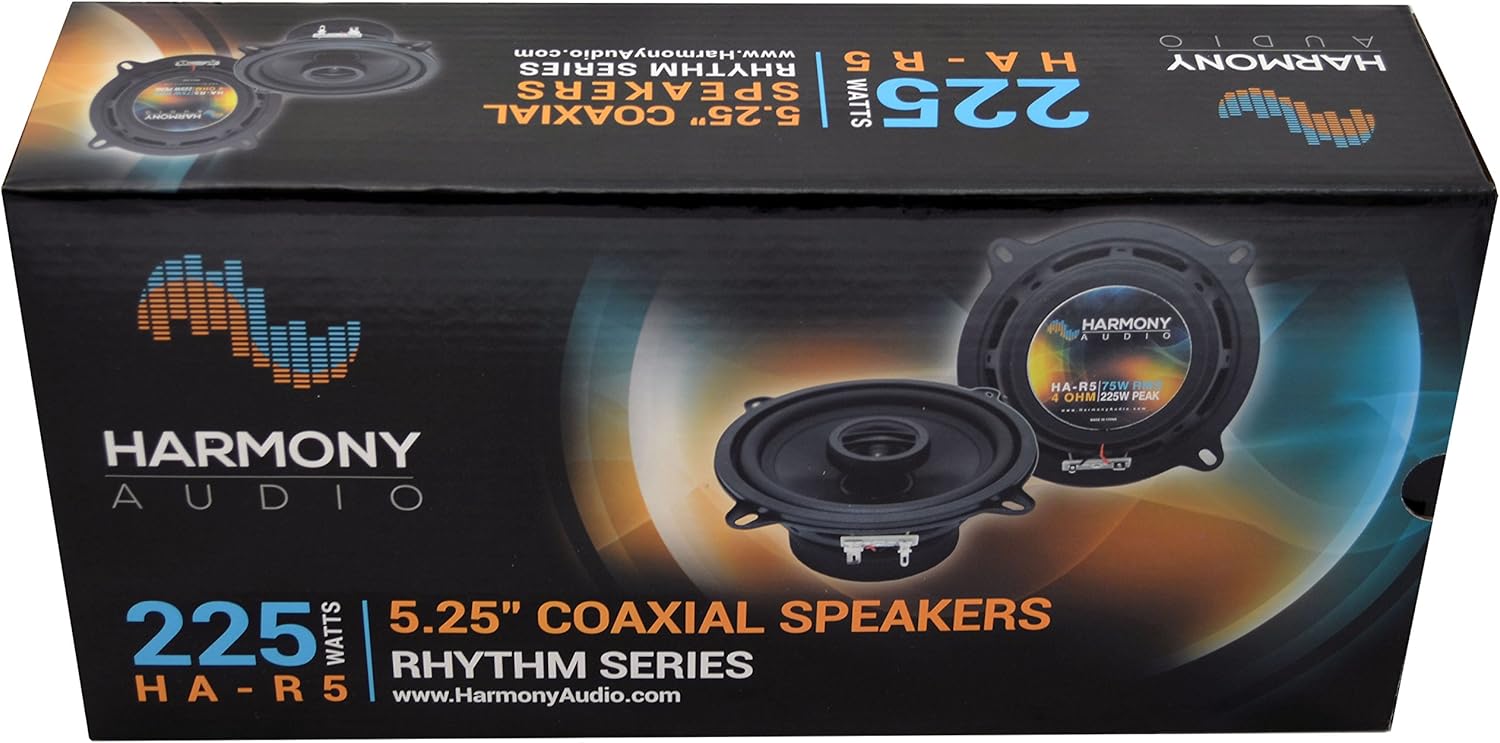 Harmony Audio R65 compatible con Kia Sportage 2011-2020 Kit de audio de repuesto de altavoz delantero y trasero para automóvil con arnés