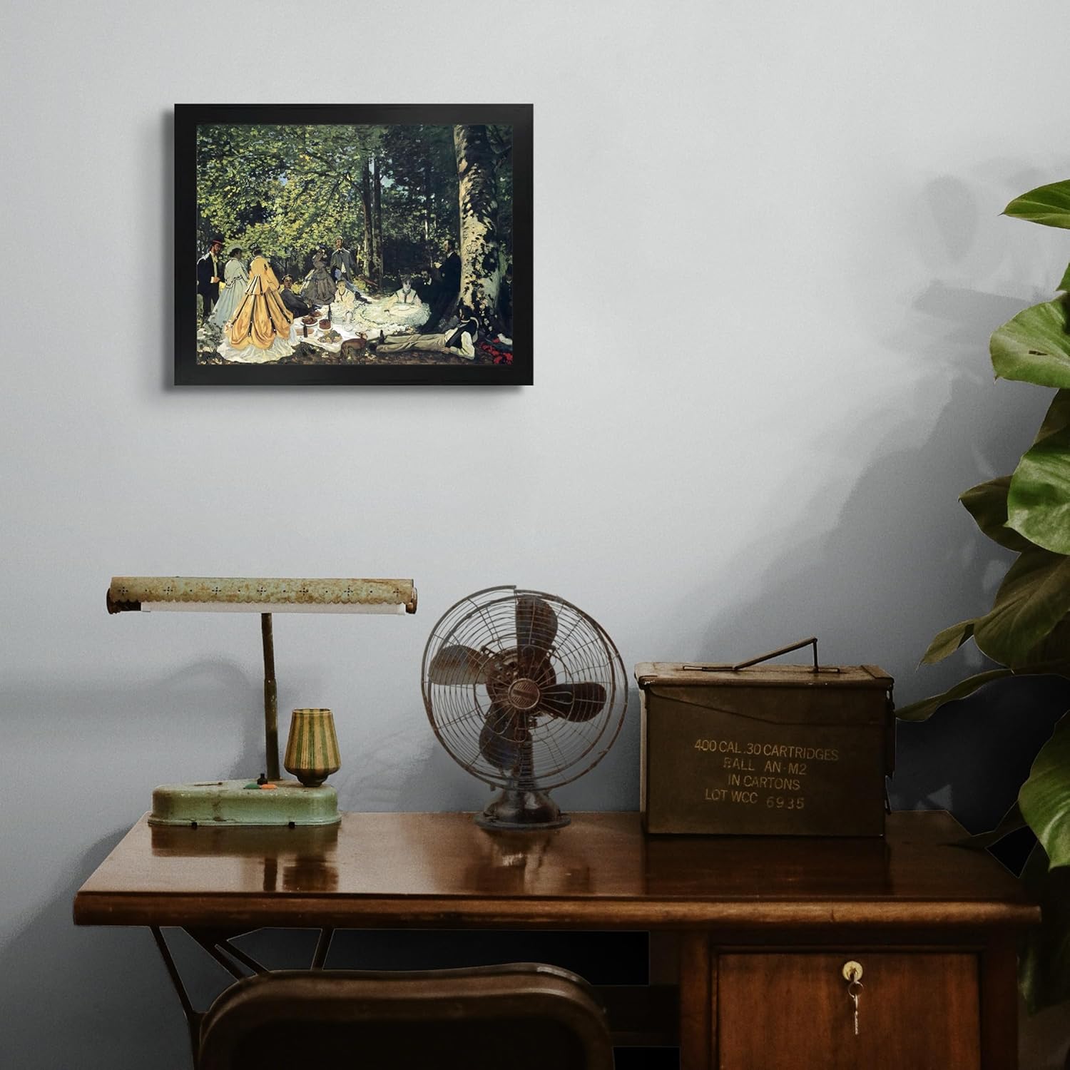 Póster enmarcado para decoración de pared con diseño de almuerzo en la hierba, pintura de obras de arte finas, cuadros e impresiones de galería en