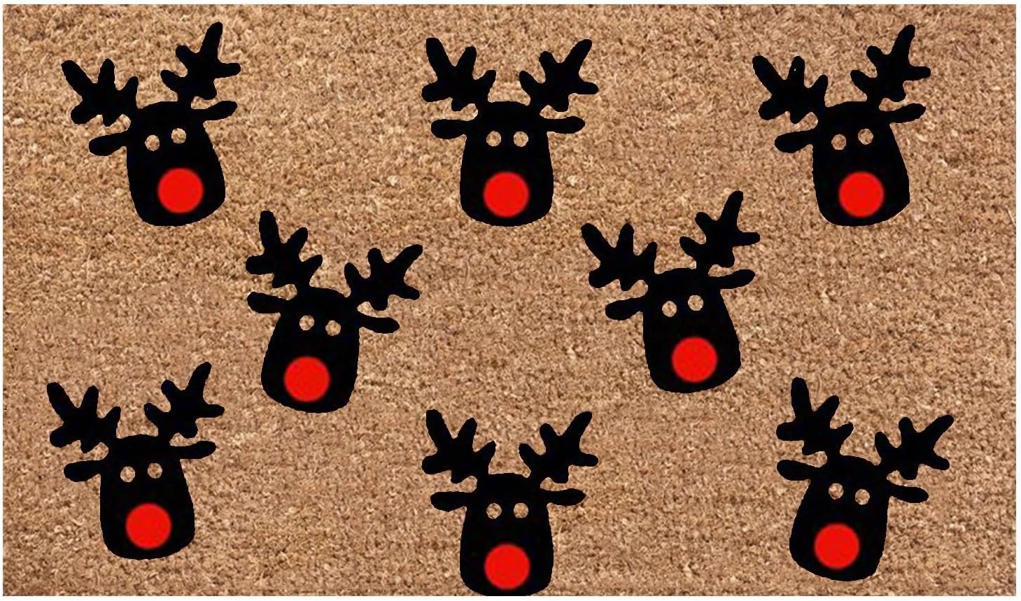 Alfombra de Papá Noel para interiores y exteriores, 23.6 x 15.7 pulgadas, tapete divertido para puerta de garaje, duradero, hola resistente, para