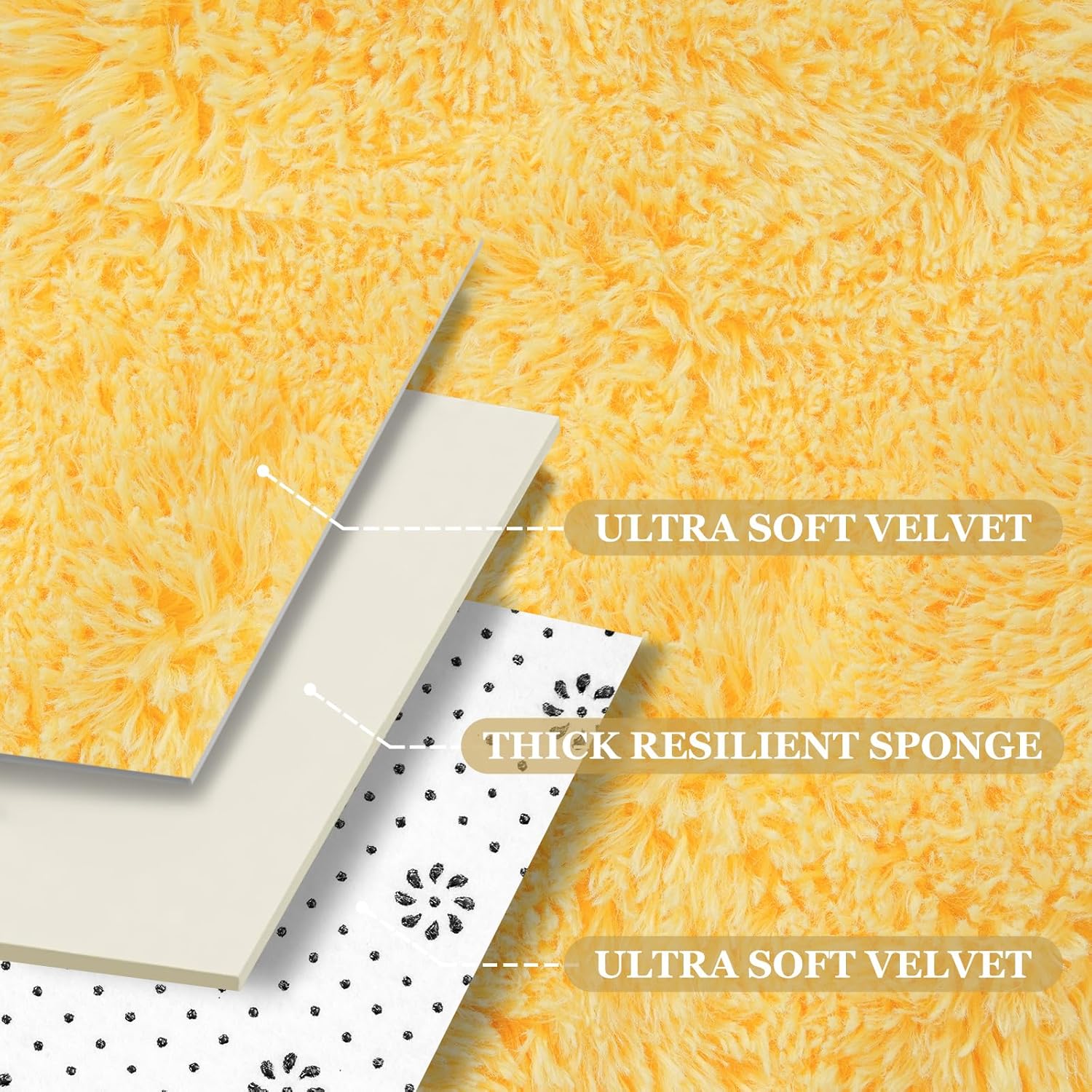 Kimicole Alfombra de área para dormitorio, sala de estar, decoración del hogar, alfombra mullida mejorada de 6 x 9 pies para apartamento,