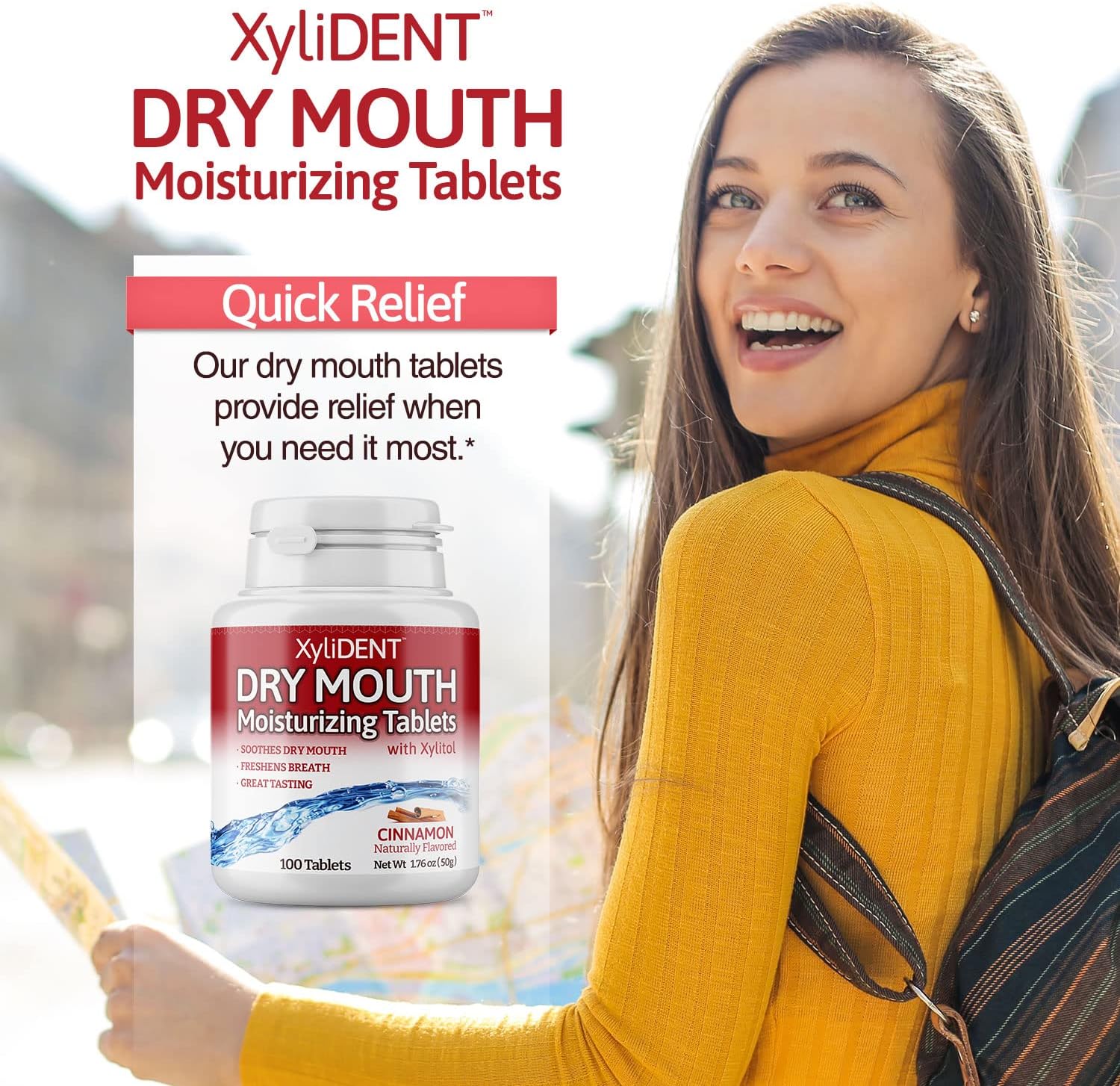 Nature’s Stance XyliDENT – Tabletas de xilitol para alivio de la boca seca, estimula la saliva, refresca el aliento, reduce la producción de ácido,