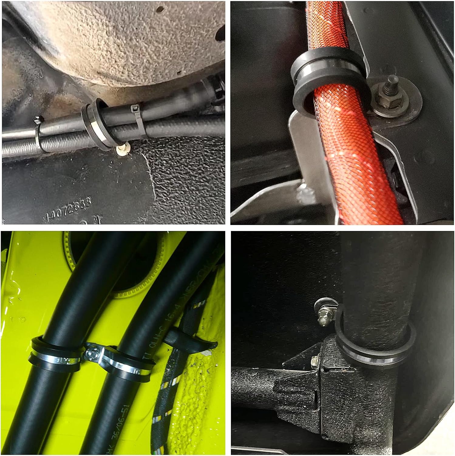 Paquete de 25 abrazaderas de cable de acero inoxidable de 38 pulgadas, abrazaderas de tubo de metal, abrazaderas de conducto para instalación de