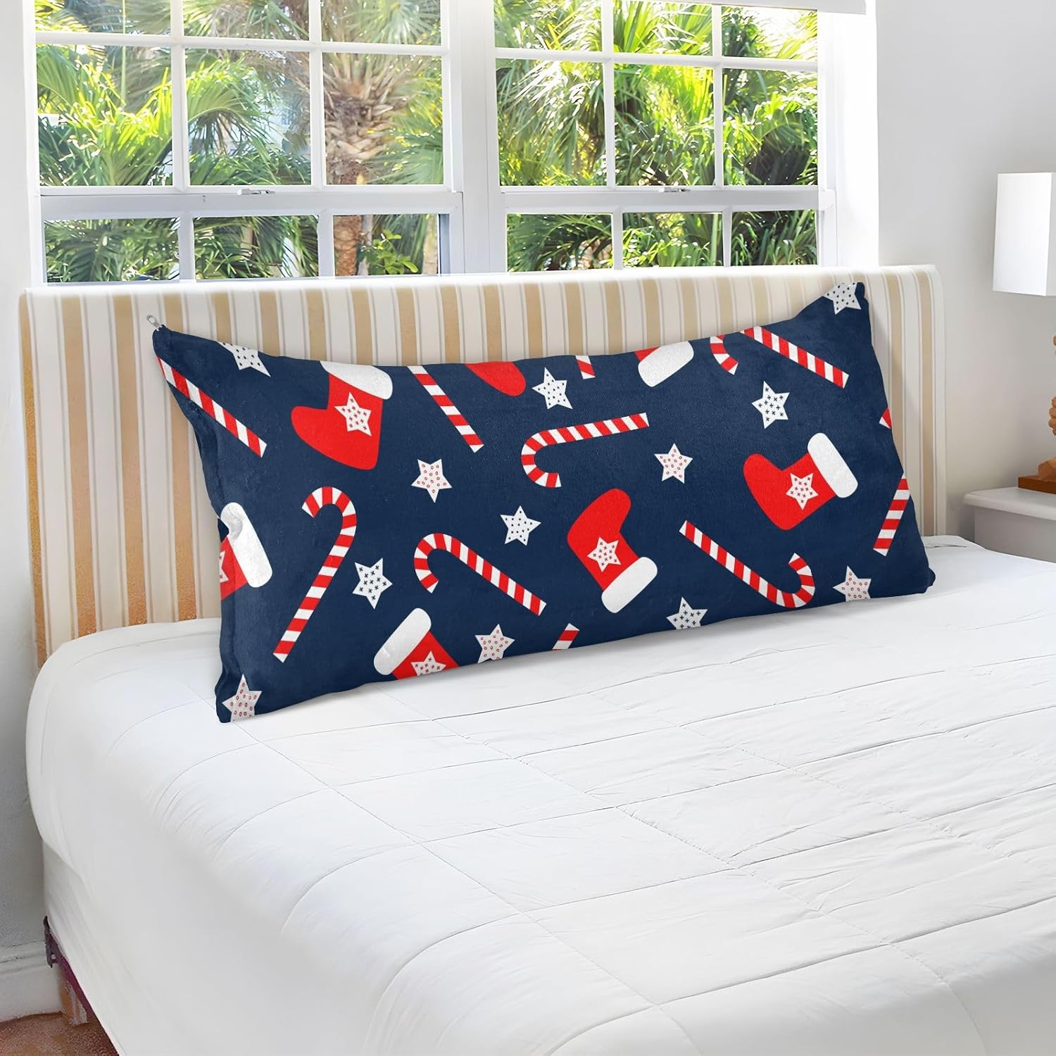 Emelivor Fundas de almohada navideñas de terciopelo, fundas de cojín suaves, fundas de almohada cómodas, almohadas decorativas para sofá,
