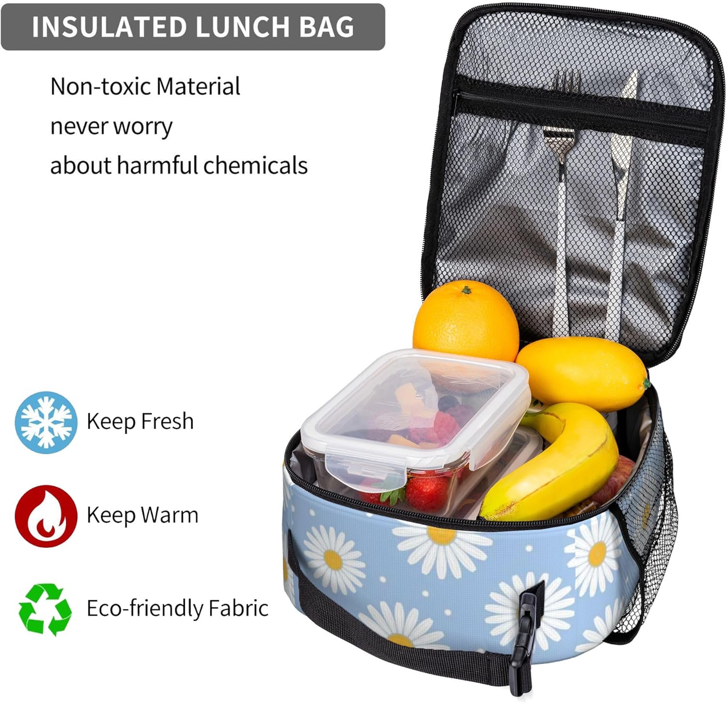 Bolsas de almuerzo aisladas reutilizables para mujeres y hombres, bolsas de almuerzo portátiles de gran capacidad para el trabajo, picnics y viajes