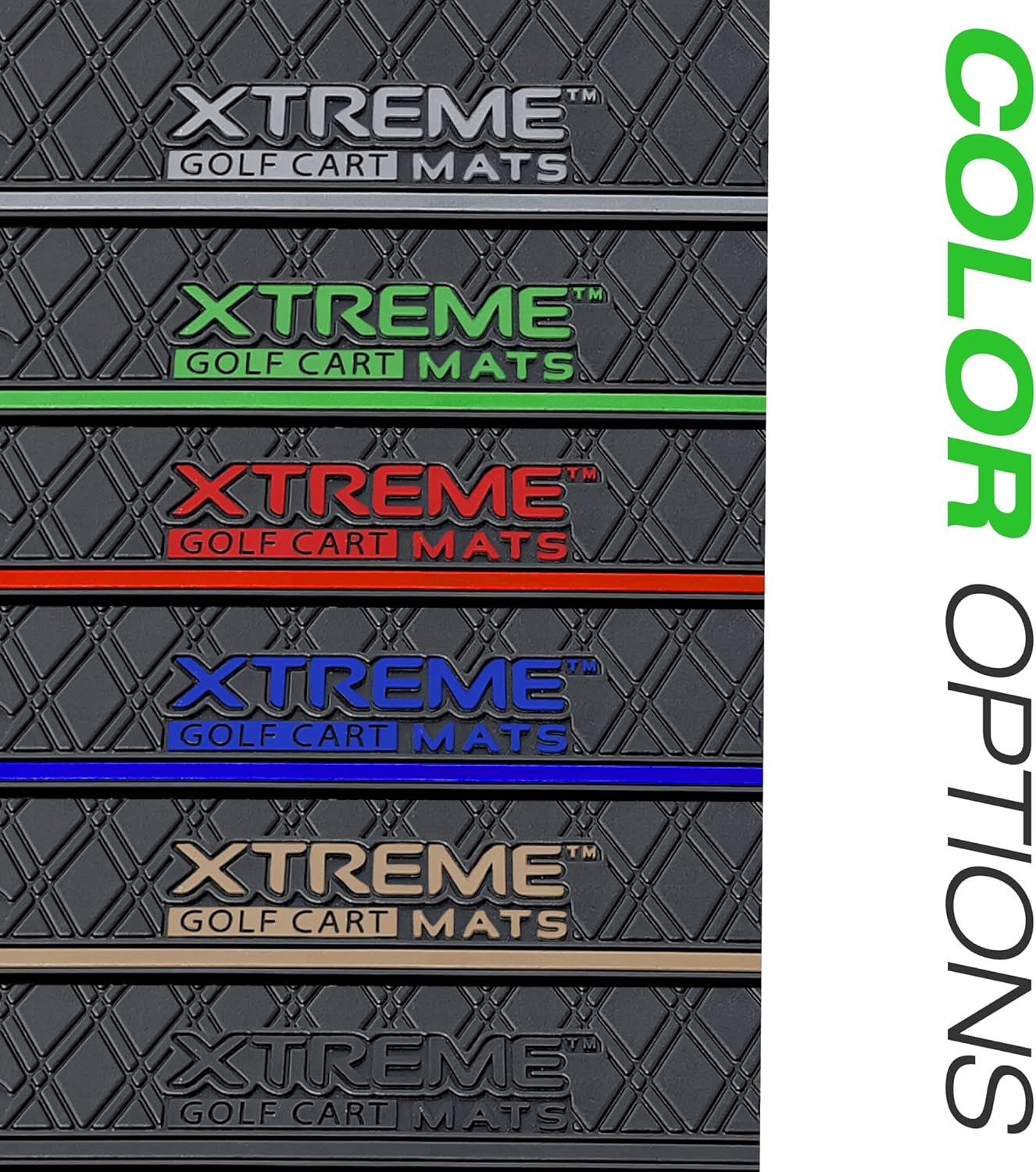Xtreme Mats Evolution – Tapete para carrito de golf, cobertura completa para carrito de golf, protege el suelo del equipo original, solo se adapta a
