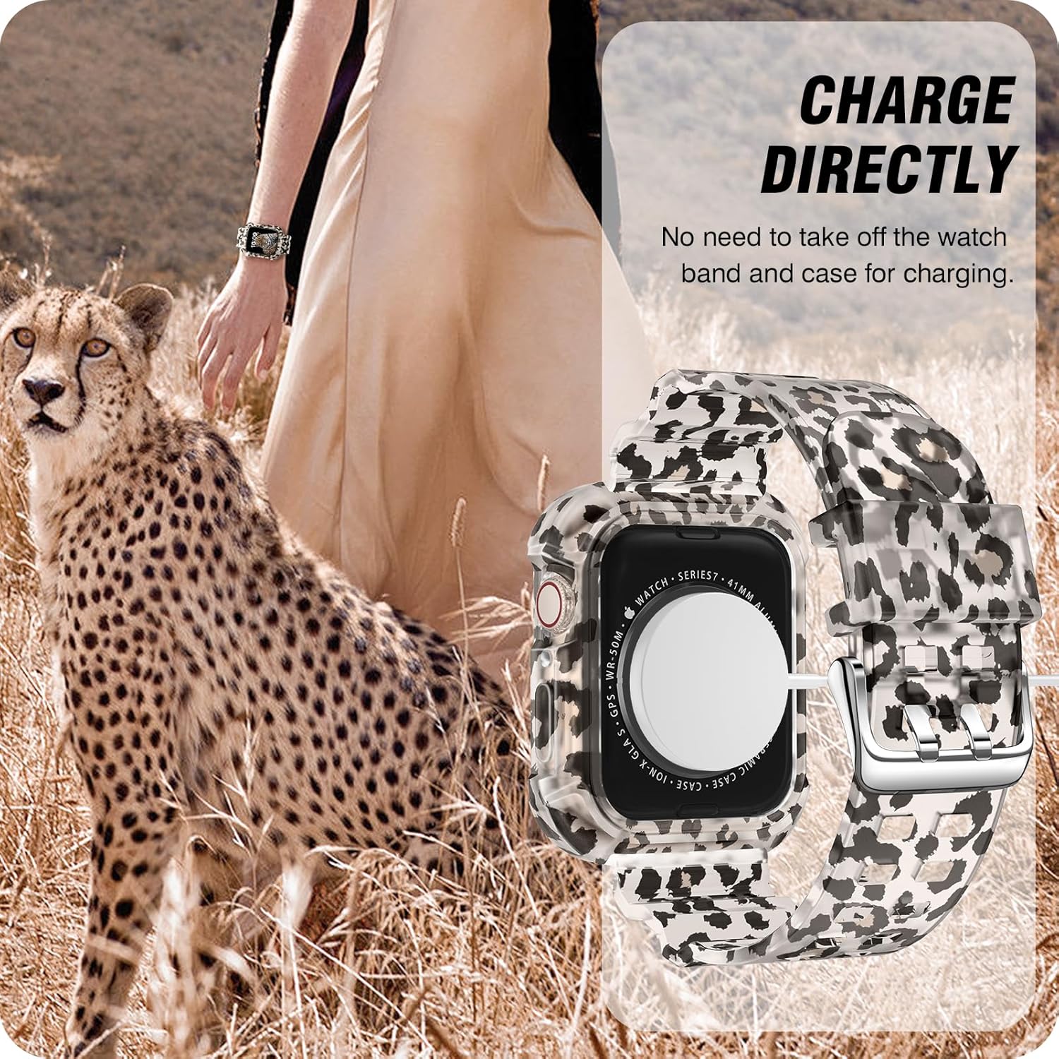 DABAOZA Compatible con Apple Watch Band transparente de 1.496 pulgadas, 1.575 pulgadas, 1.614 pulgadas, 1.654 pulgadas, 1.732 pulgadas, 1.772