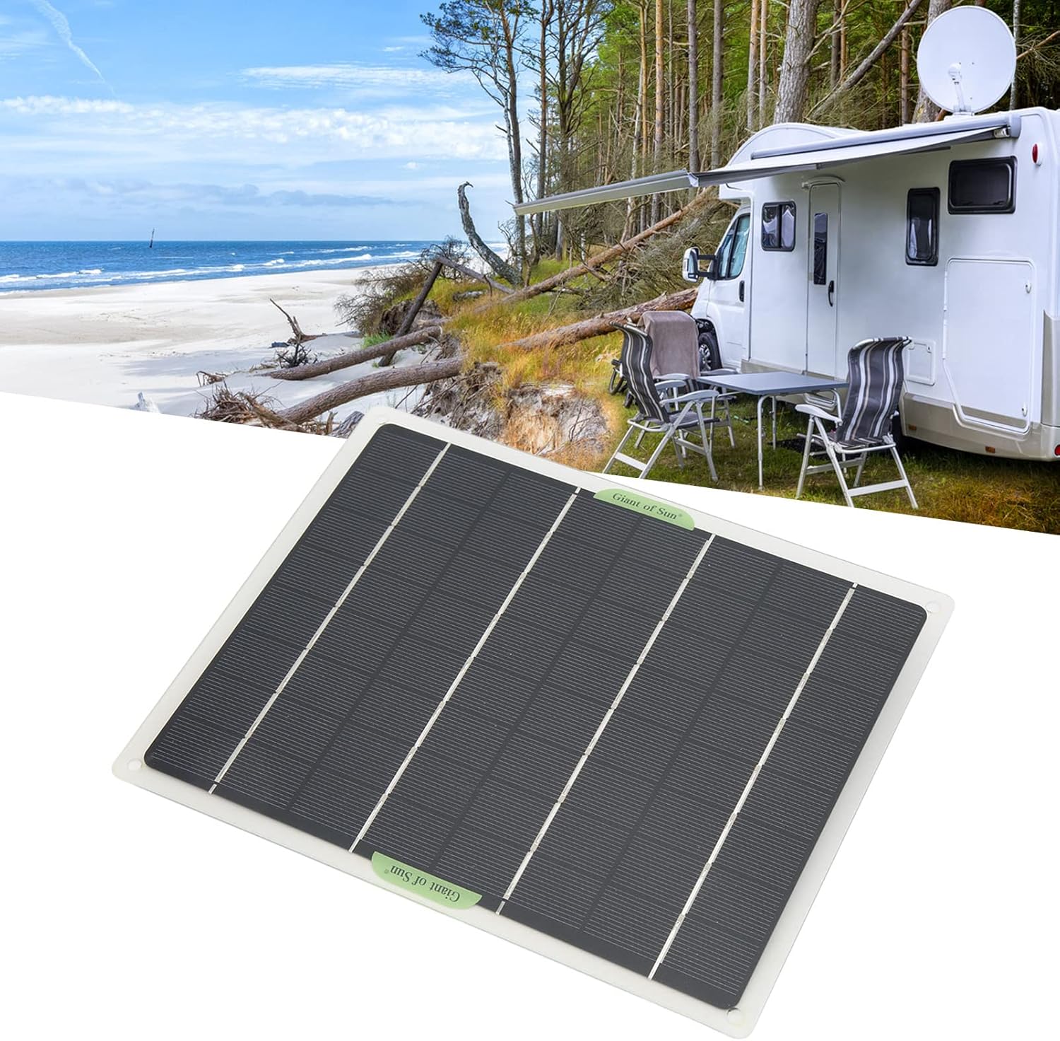 Panel solar de 10 W, mantenedor de batería de 12 voltios solar, mantenimiento de batería de 12 voltios solar, piezas de caravana, panel solar de 10