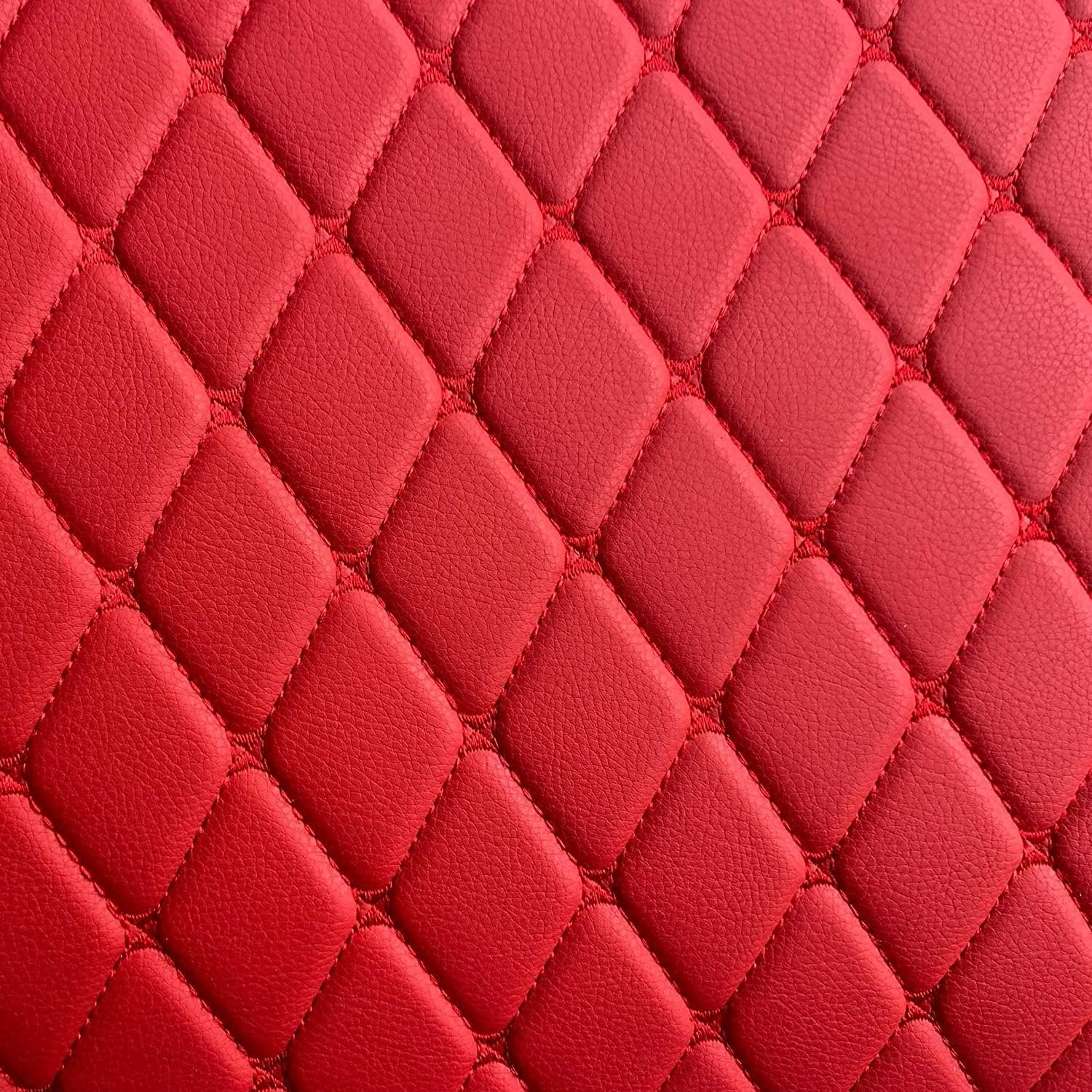 NYMCAR Alfombrillas de lujo personalizadas para automóvil compatibles con Mercedes Benz todos los modelos 1998-2023 (rojo)