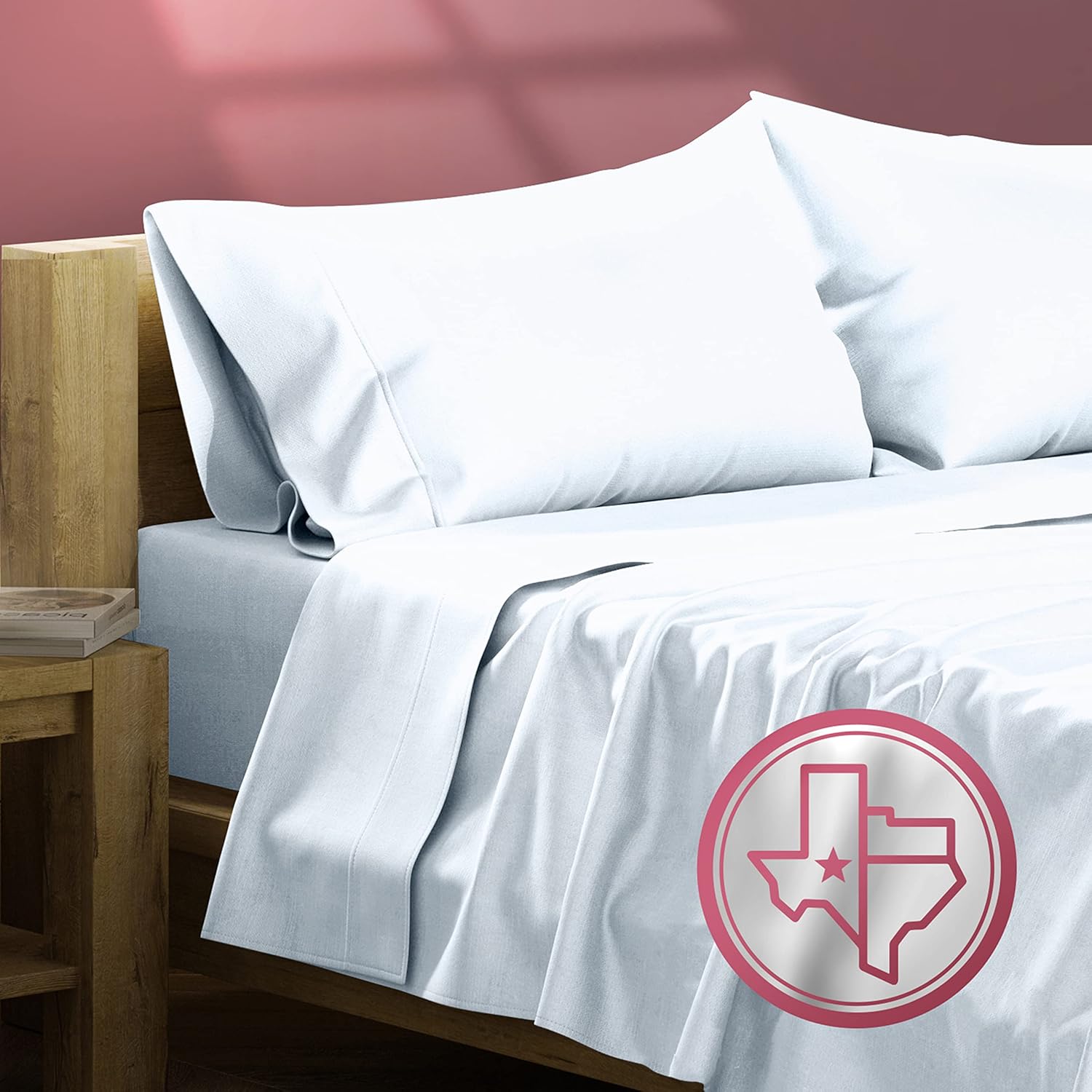 Comfy Sheets – Juego de sábanas con tejido de satén, bolsillo profundo y 100% algodón egipcio de 800 hilos, Azul (Sky Blue), King