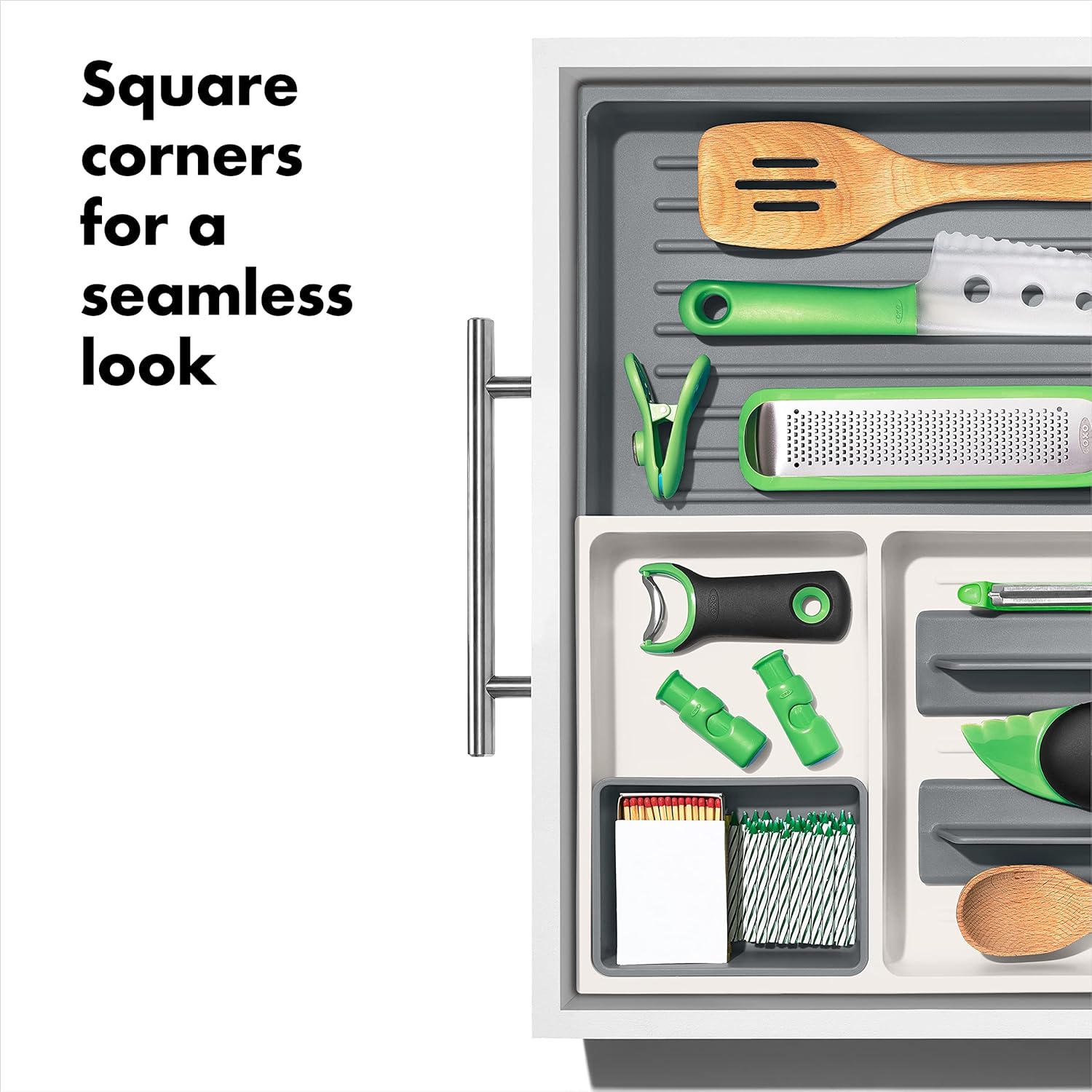 OXO Good Grips – Juego de 2 elementos esenciales para organizar cajones de cocina