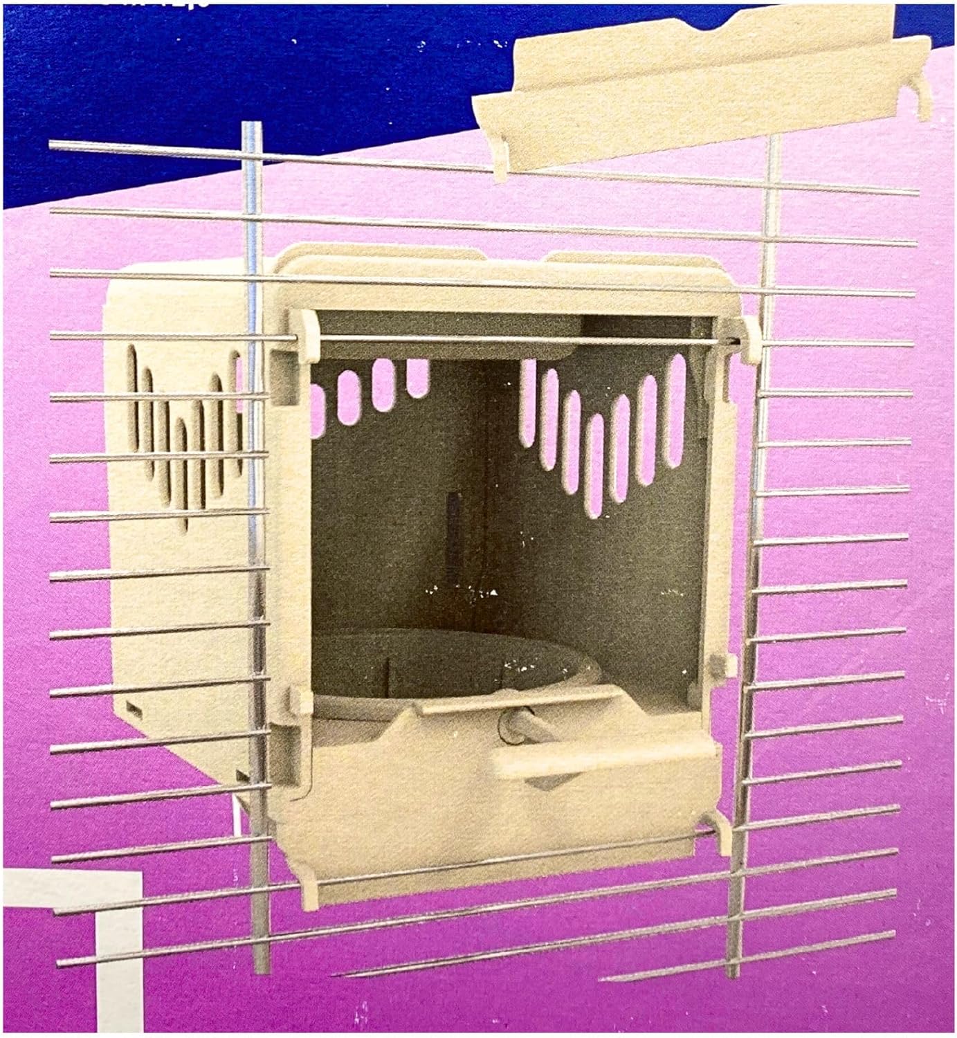 Caja nido de plástico para pájaros, taza nido extraíble y portátil con puerta trasera corredera para una fácil limpieza y depósito para almacenar