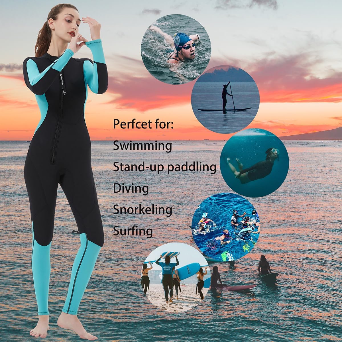 Trajes de neopreno Lemorecn para hombre de 32 mm, traje de buceo de cuerpo entero
