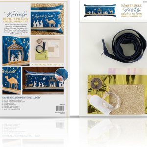 Kimberbell Kit de adornos de Belén – Kit de adornos para manualidades, juego de 7 piezas con apliques de purpurina, luces de hadas y cremallera, Kimberbell Kit de adornos de Belén – Kit de adornos para manualidades, juego de 7 piezas con apliques de purpurina, luces de hadas y cremallera,