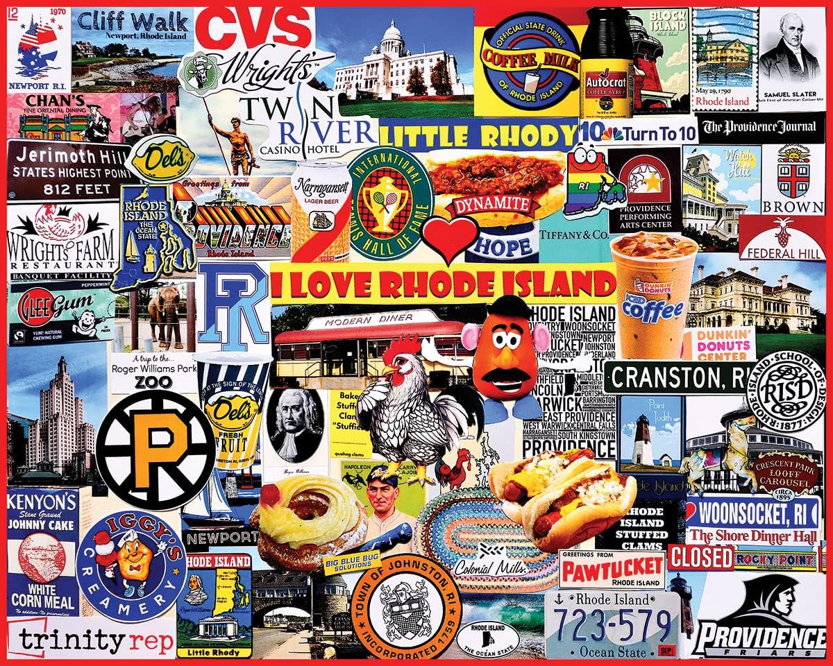 White Mountain Puzzles I Love Rhode Island, rompecabezas de 1000 piezas