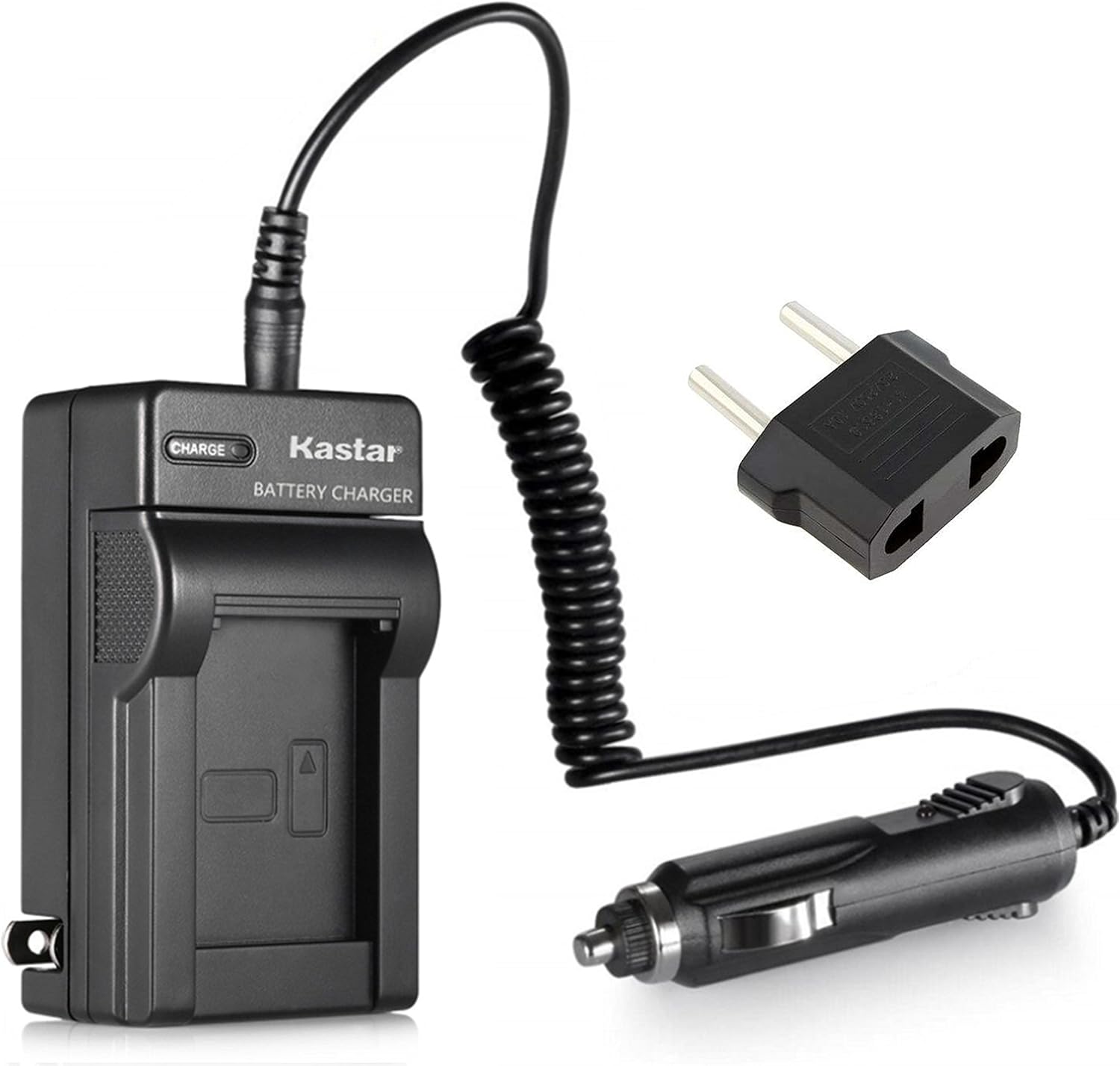 Kastar CGA-S006 Batería (paquete de 3) y cargador de repuesto para CGR-S006 CGR-S006A1B CGA-S006 DMW-BMA7 DE-A43A43B y Lumix DMC-FZ18 DMC-FZ28