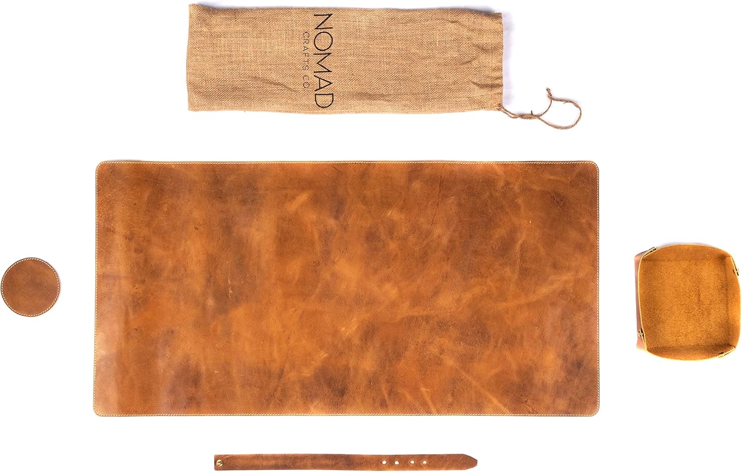 Tapete de escritorio de cuero genuino para escritorio (32 x 16), organizador de escritorio duradero, almohadilla de escritorio de cuero grande,