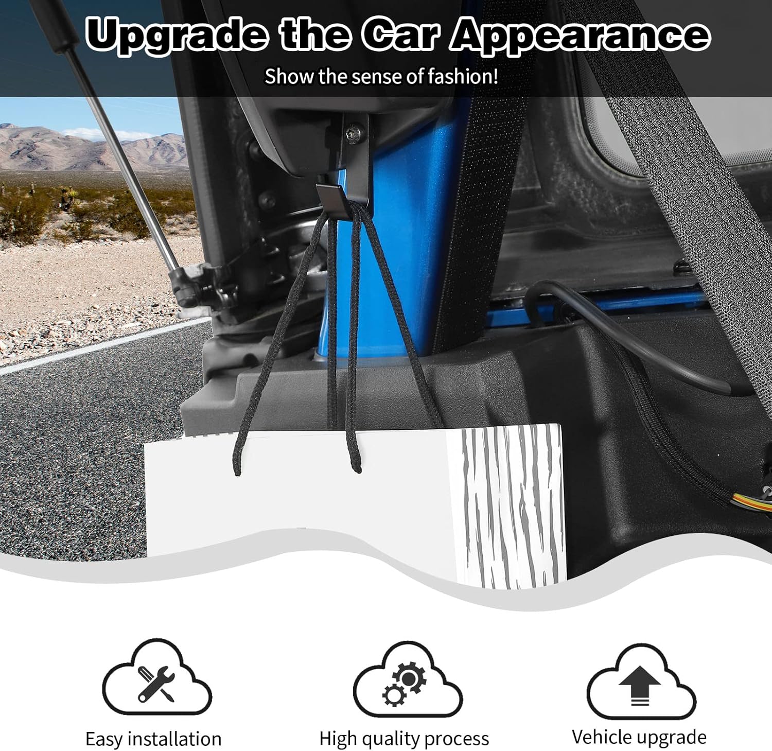 Para Ford Bronco – Gancho organizador para maletero para Ford Bronco 2021 2022 2023+ 2 puertas4 puertas (aleación de aluminio, 1 unidad)