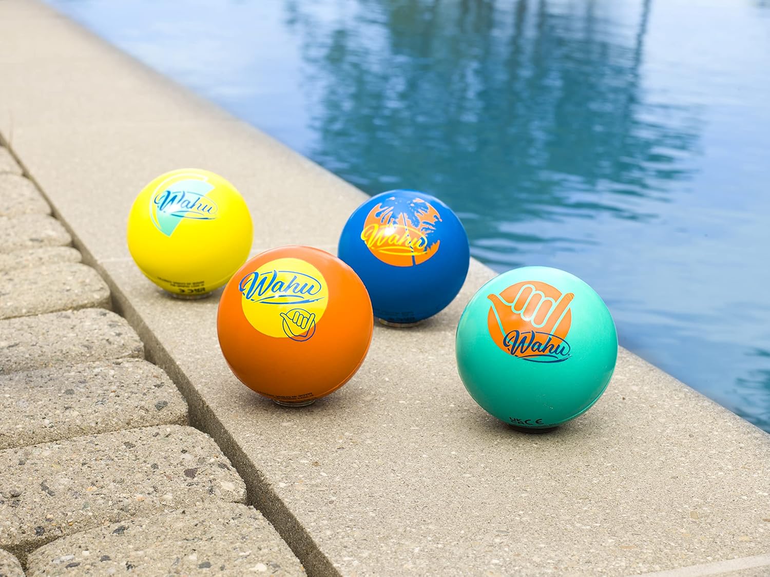 Wahu Bouncer – Pelota de piscina 100% impermeable, bola de salto de 3.5 pulgadas para piscina y playa, salta más de 75 pies en el agua, azul