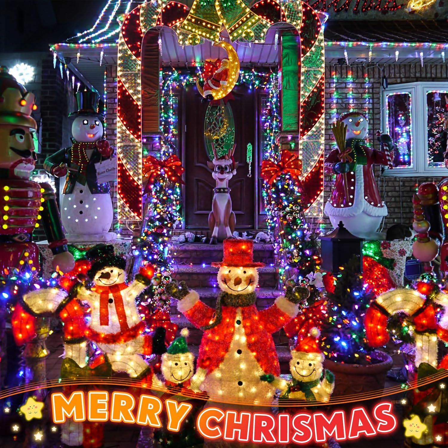 12 tiras de luces solares para exteriores, impermeables, cada una de 56 pies, 150 luces LED solares de Navidad con 8 modos y función de memoria,