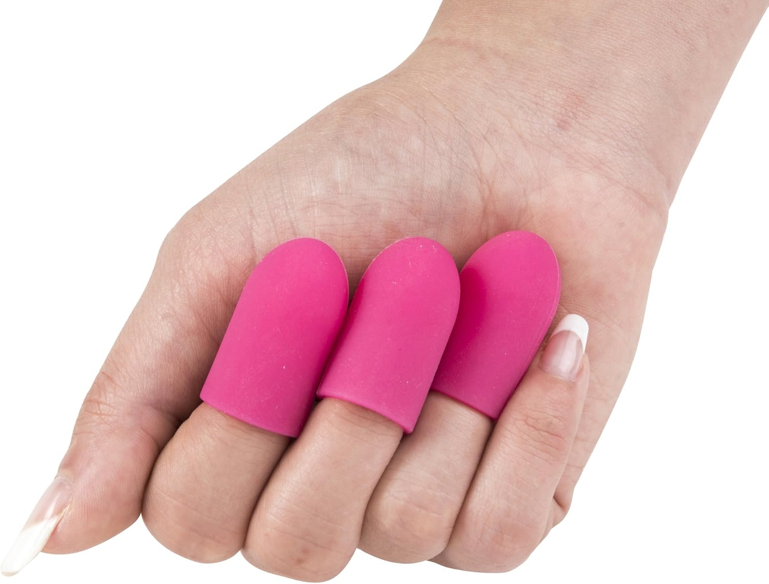 SINGER 00195 – Protectores de dedos protectores resistentes al calor, 3 unidades, color rosa
