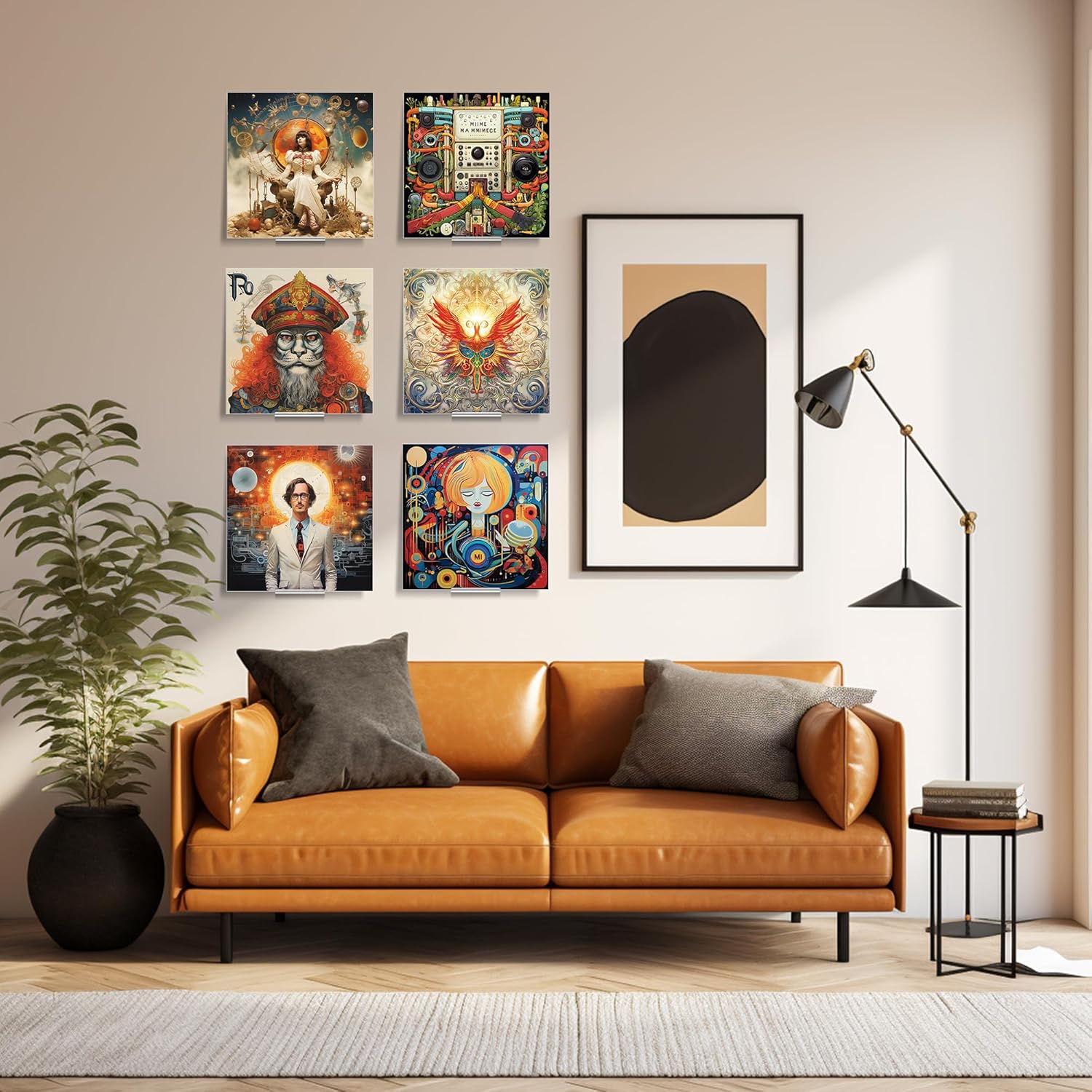 YUEHUA Expositor de discos de vinilo, soporte para discos de vinilo, soporte de pared para álbum acrílico, soporte para discos de vinilo para
