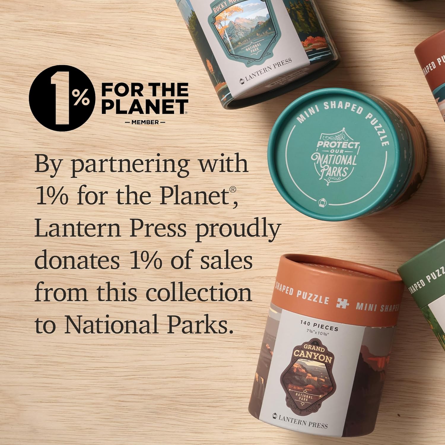 Lantern Press Mini rompecabezas para adultos, protege nuestros parques nacionales (Big Bend)