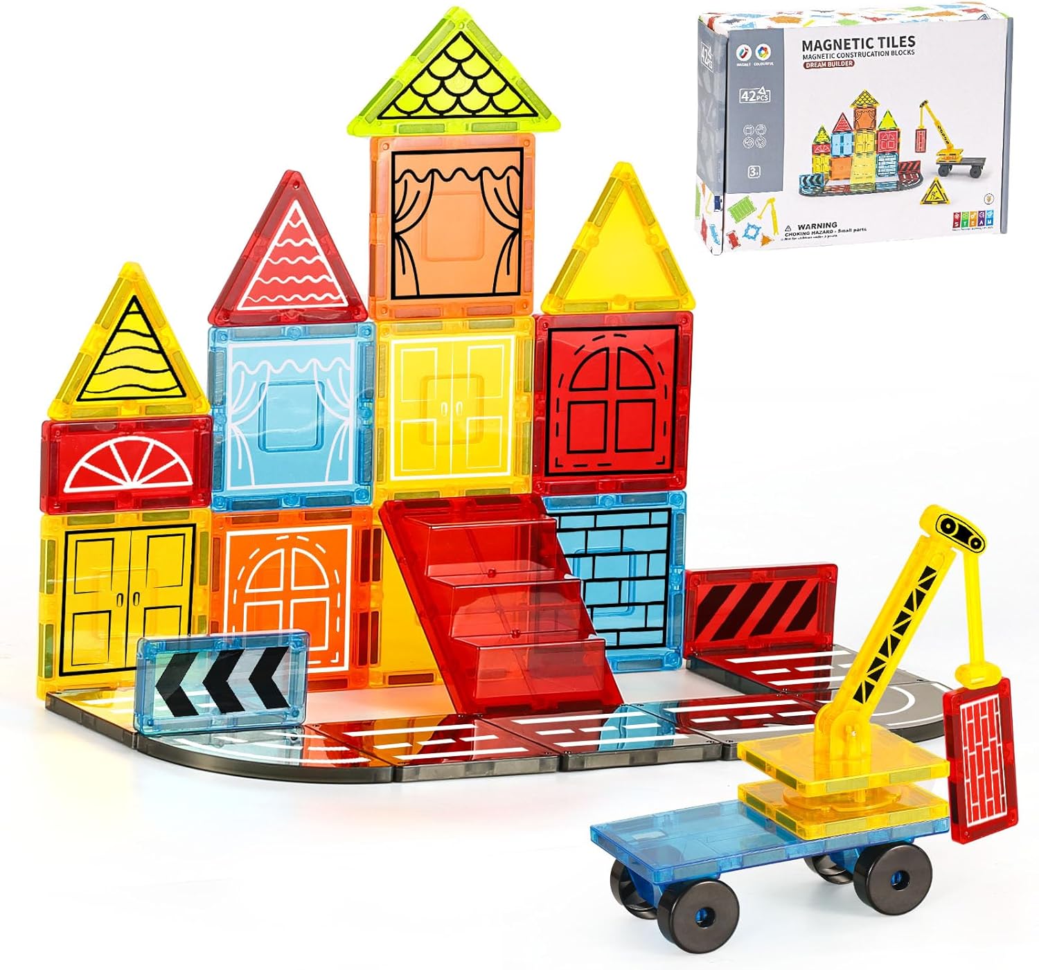 Azulejos magnéticos para niños, bloques magnéticos, juguetes magnéticos, juego de construcción magnético, bloques de construcción magnéticos para